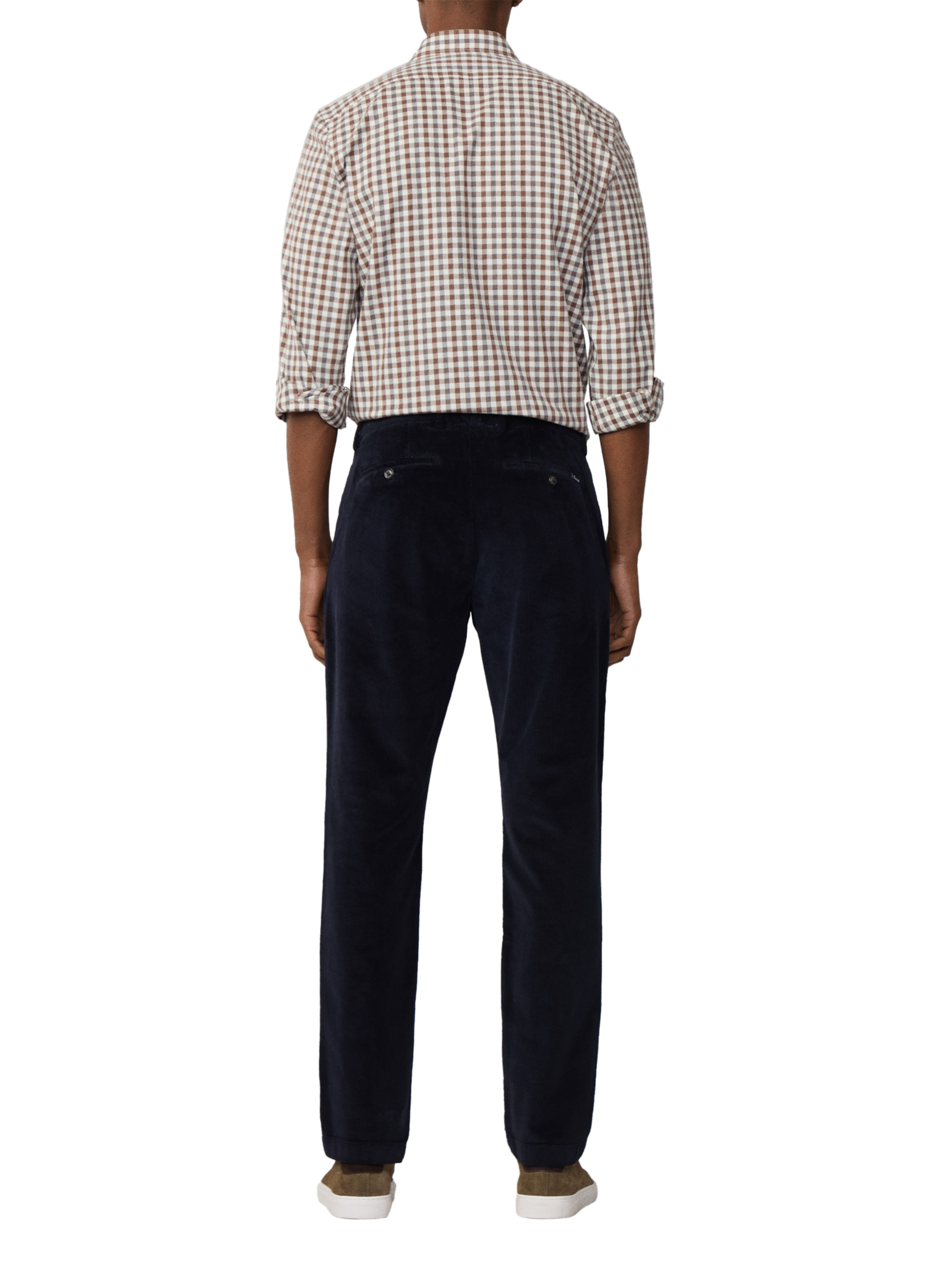 Corduroy chinos FACONNABLE Blue
