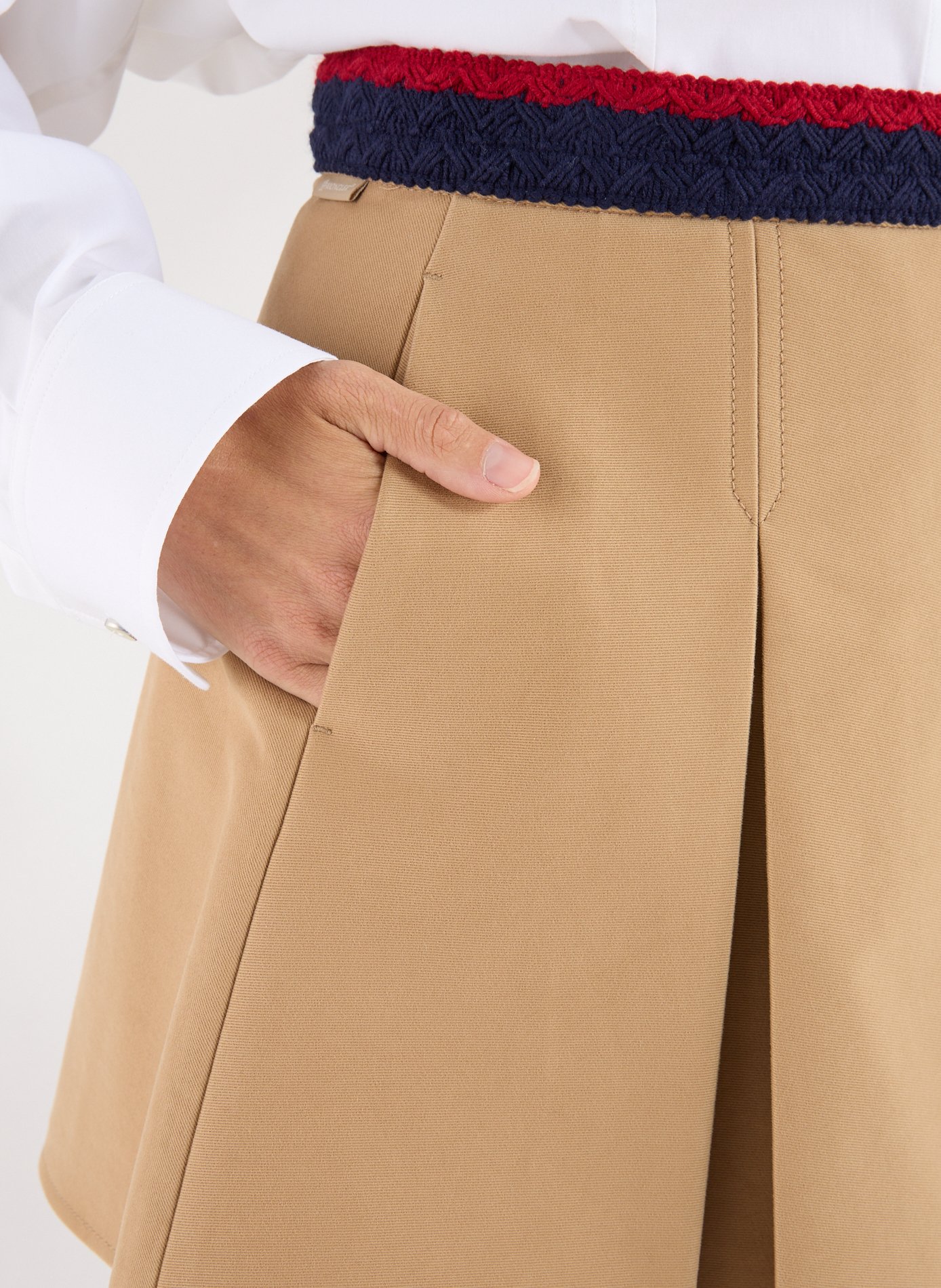 Cotton mini skirt MONCLER Beige