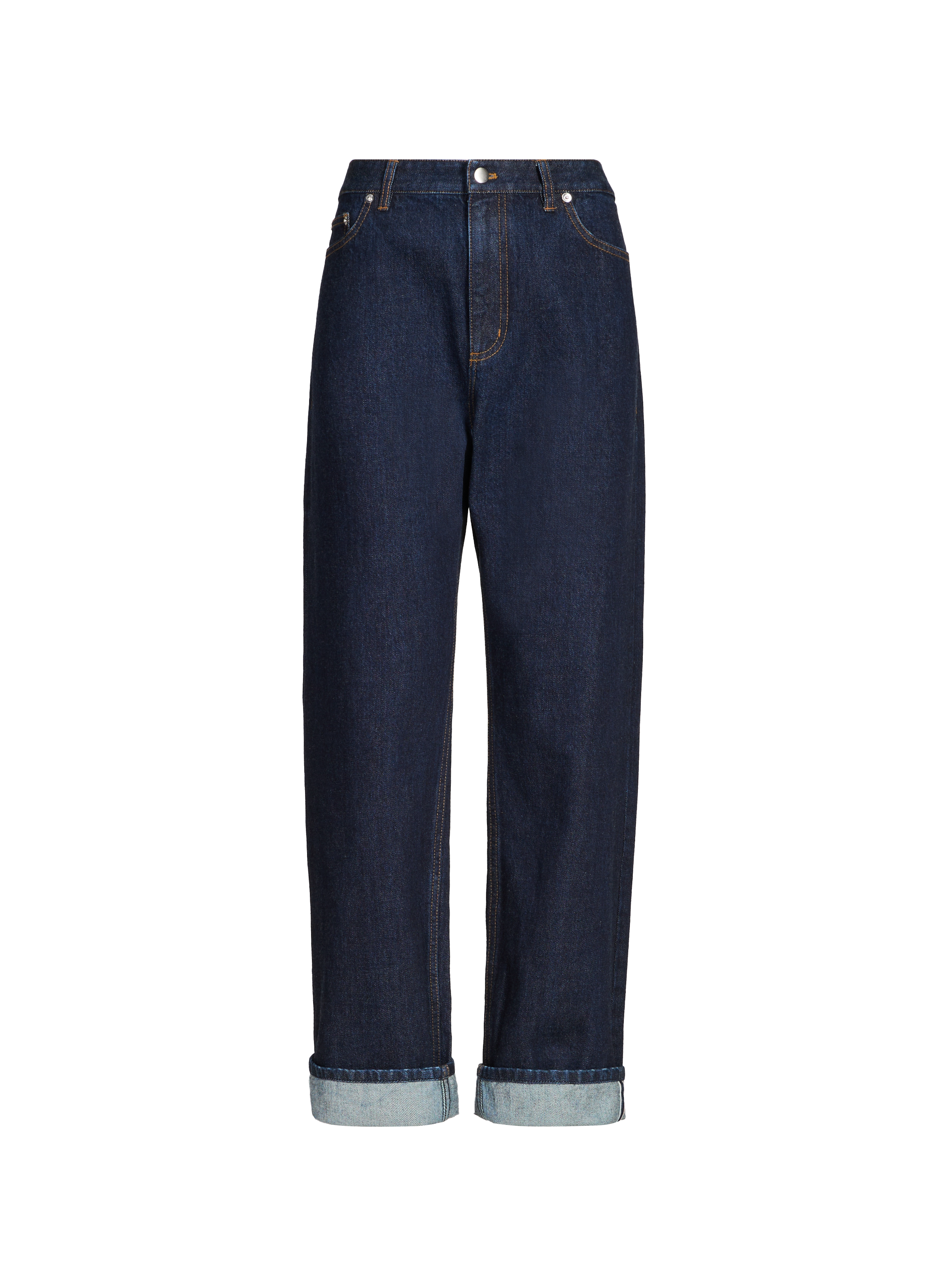 Jean droit avec ourlets TIBI Bleu