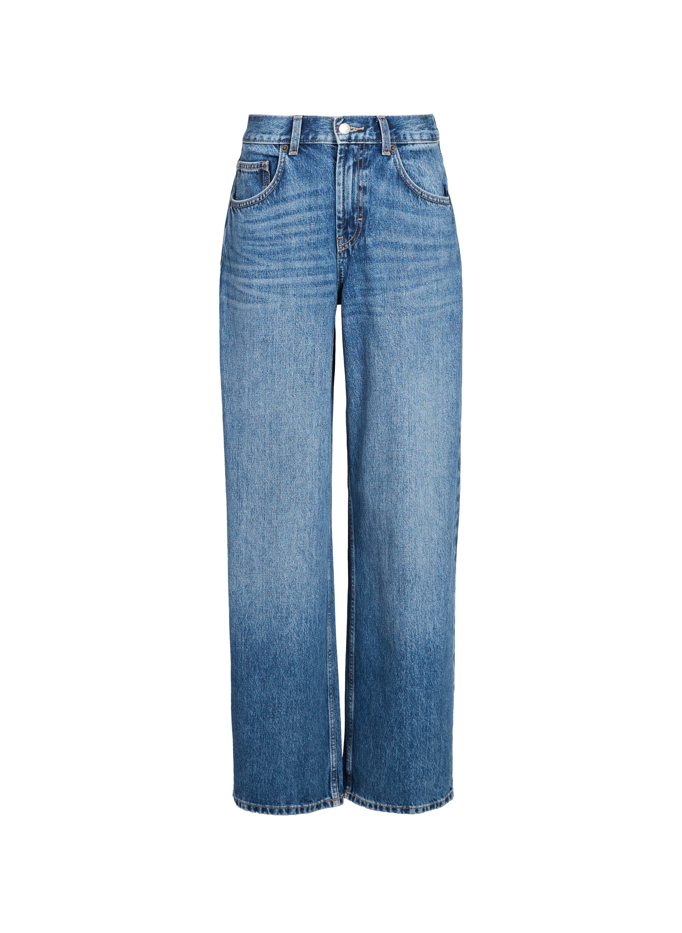 Jean large en coton TOPSHOP Bleu