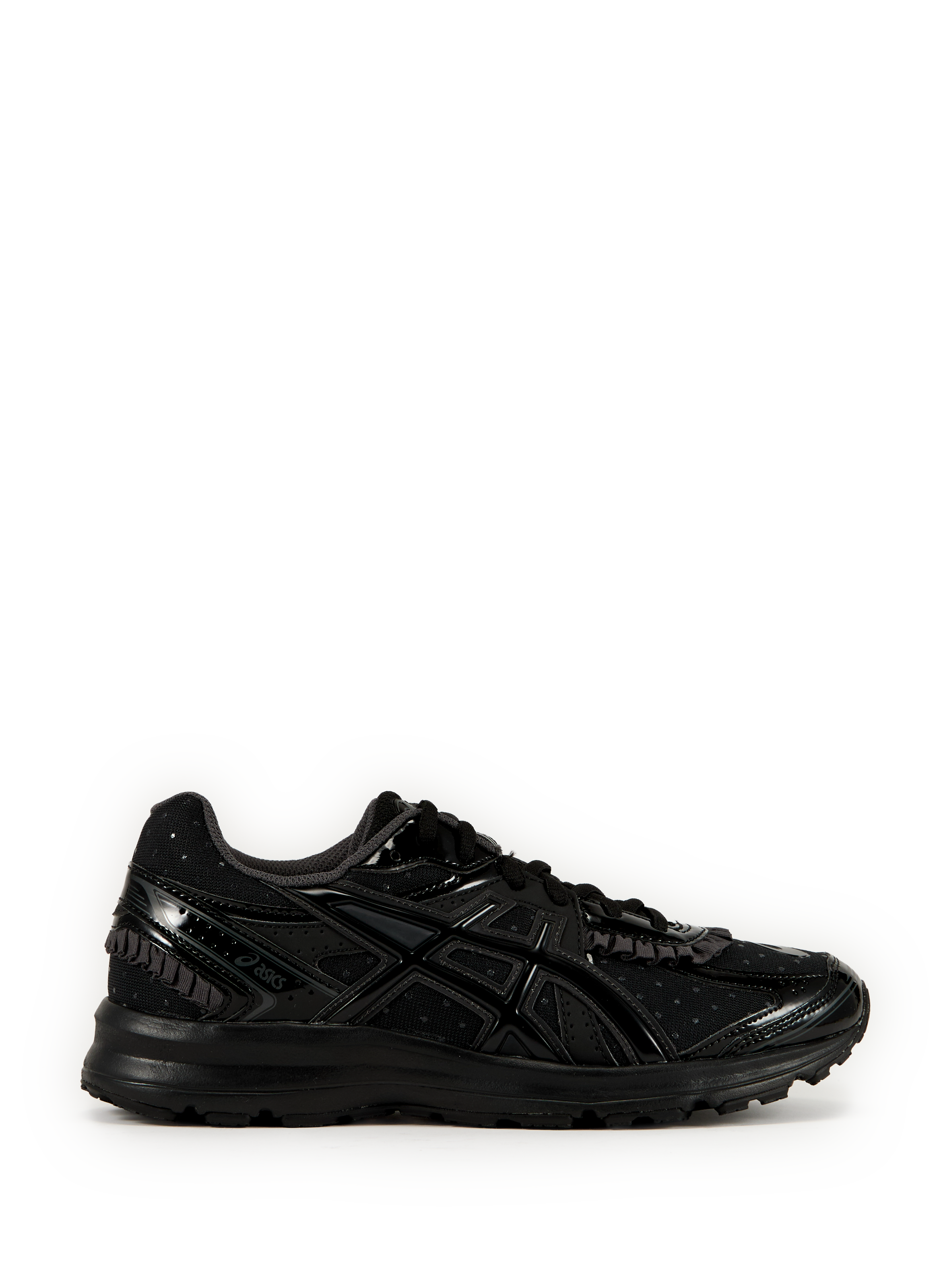 ASICS Baskets crantées en cuir mélangé Noir