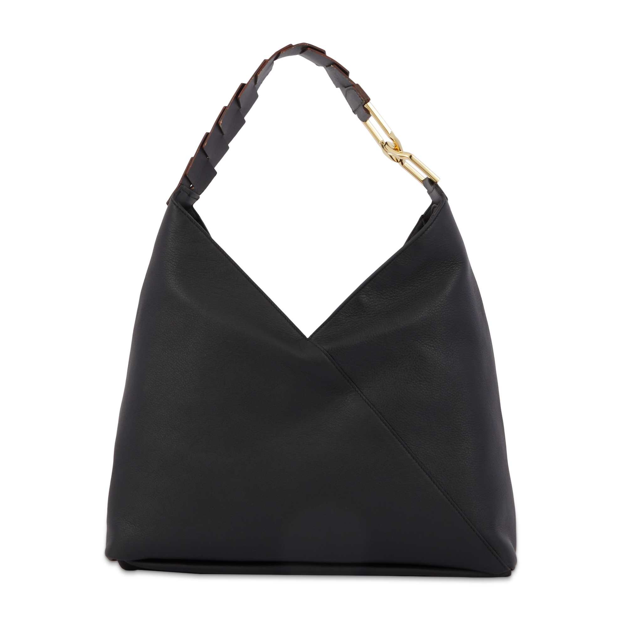 Sac hobo zippé l pagode de lancel en cuir LANCEL Noir