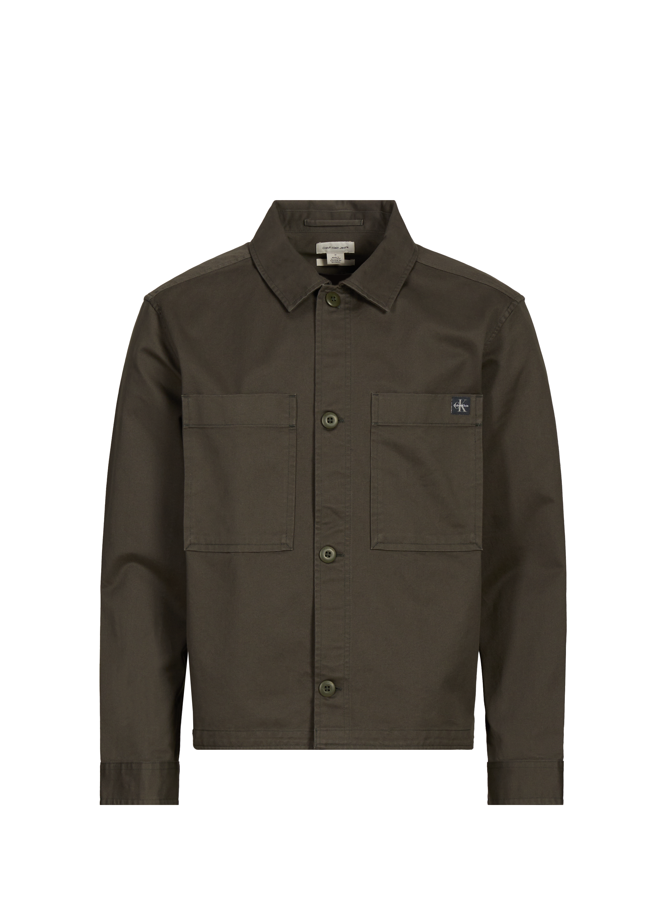 CALVIN KLEIN Cotton overshirt Khaki