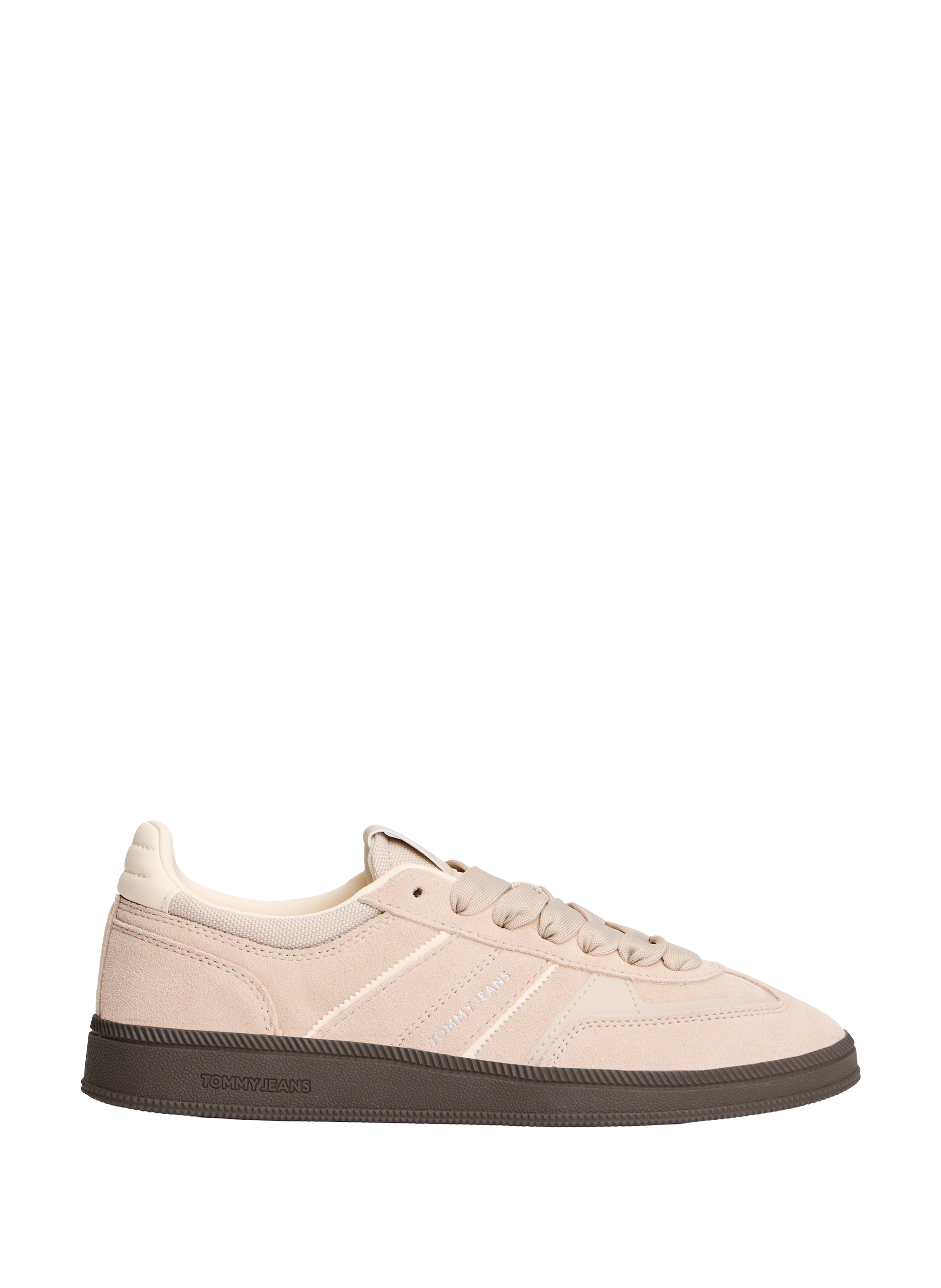 Low lace-up leather sneakers TOMMY HILFIGER Beige