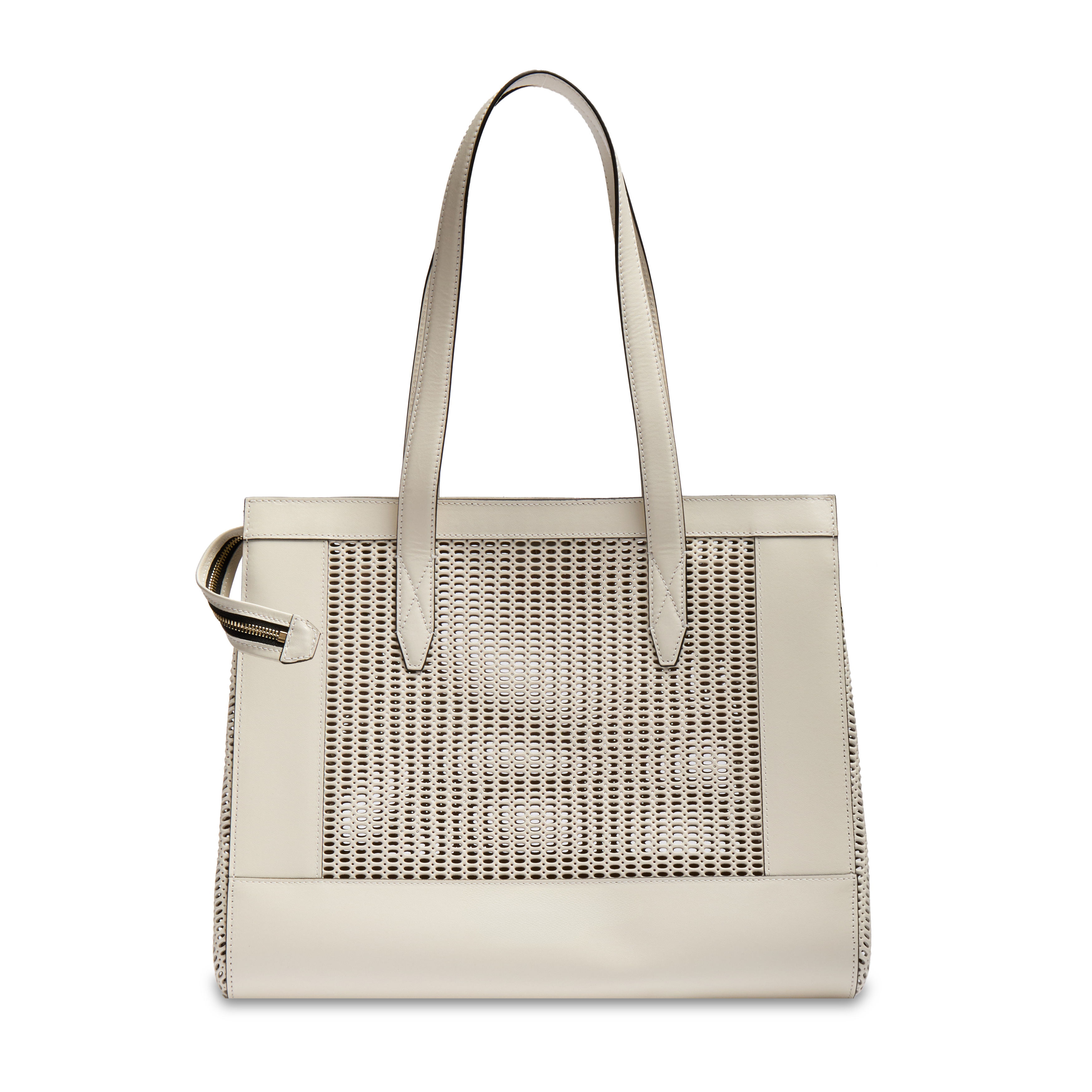 Sac cabas zippé l jour de lancel en cuir LANCEL Blanc