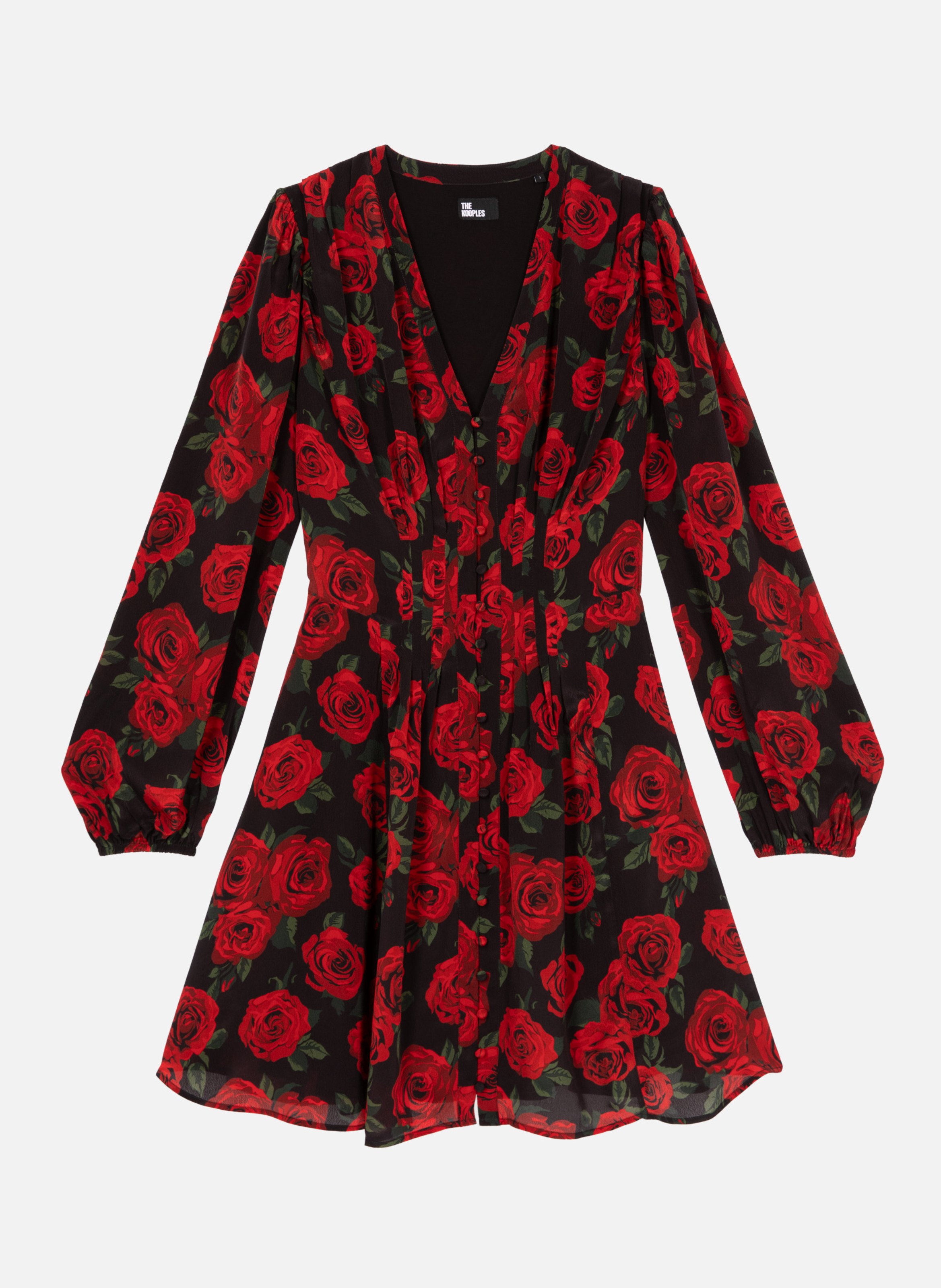 Robe courte imprimé fleuri THE KOOPLES Noir