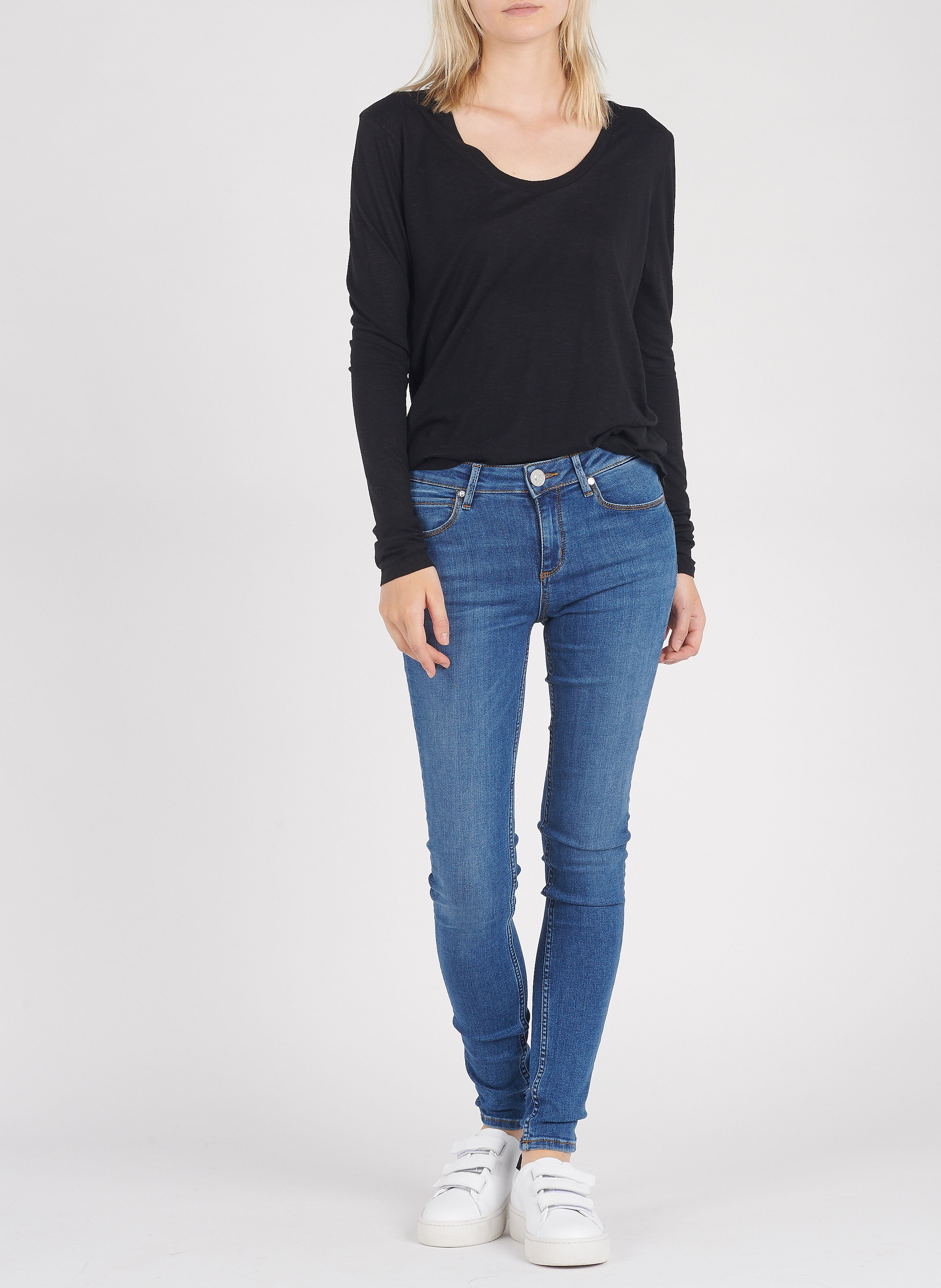 Tee-shirt col rond en coton jacksonville AMERICAN VINTAGE Noir