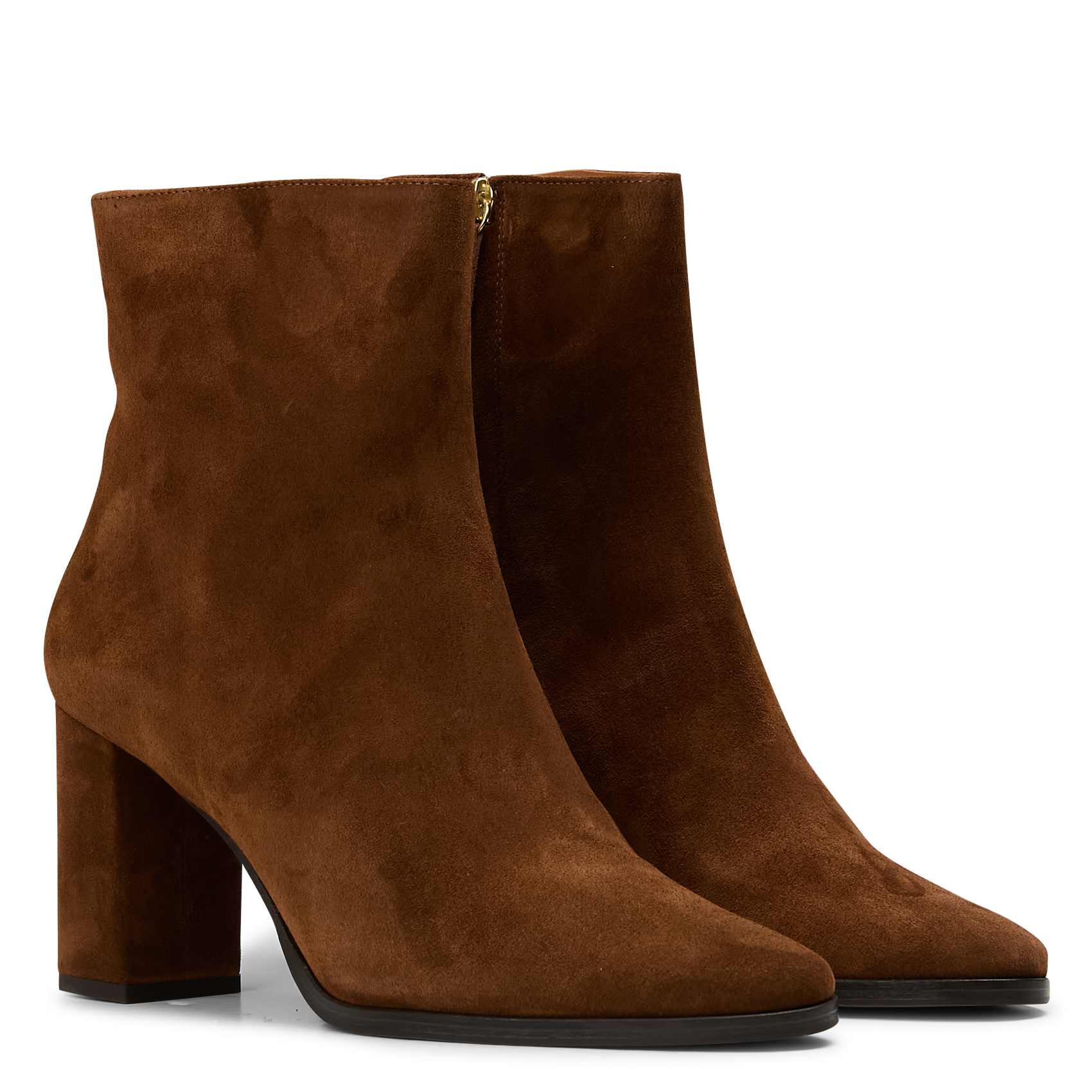 Bottines en cuir velours n°822 RIVECOUR Marron