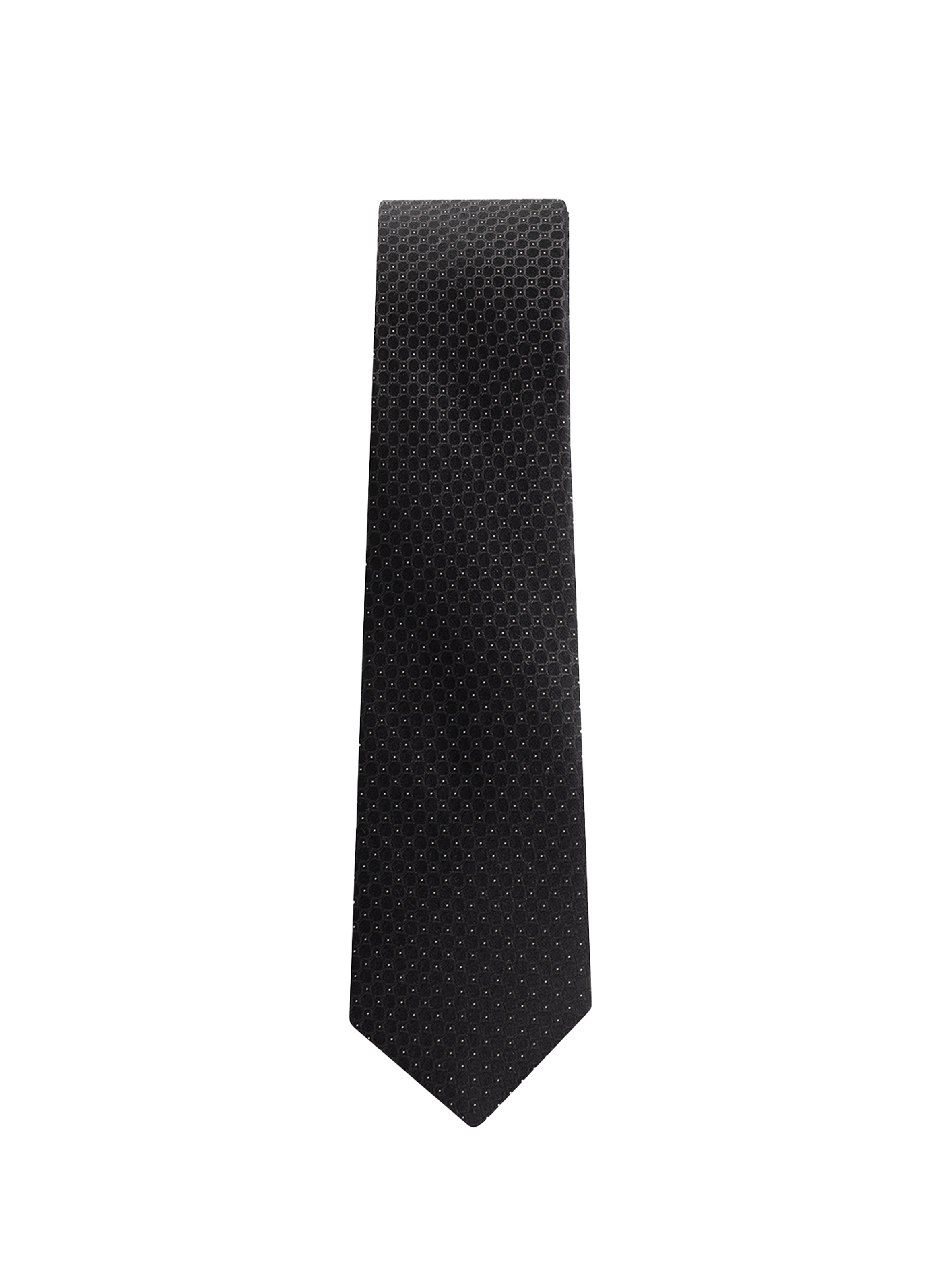 Silk tie with patterns CALVIN KLEIN Black