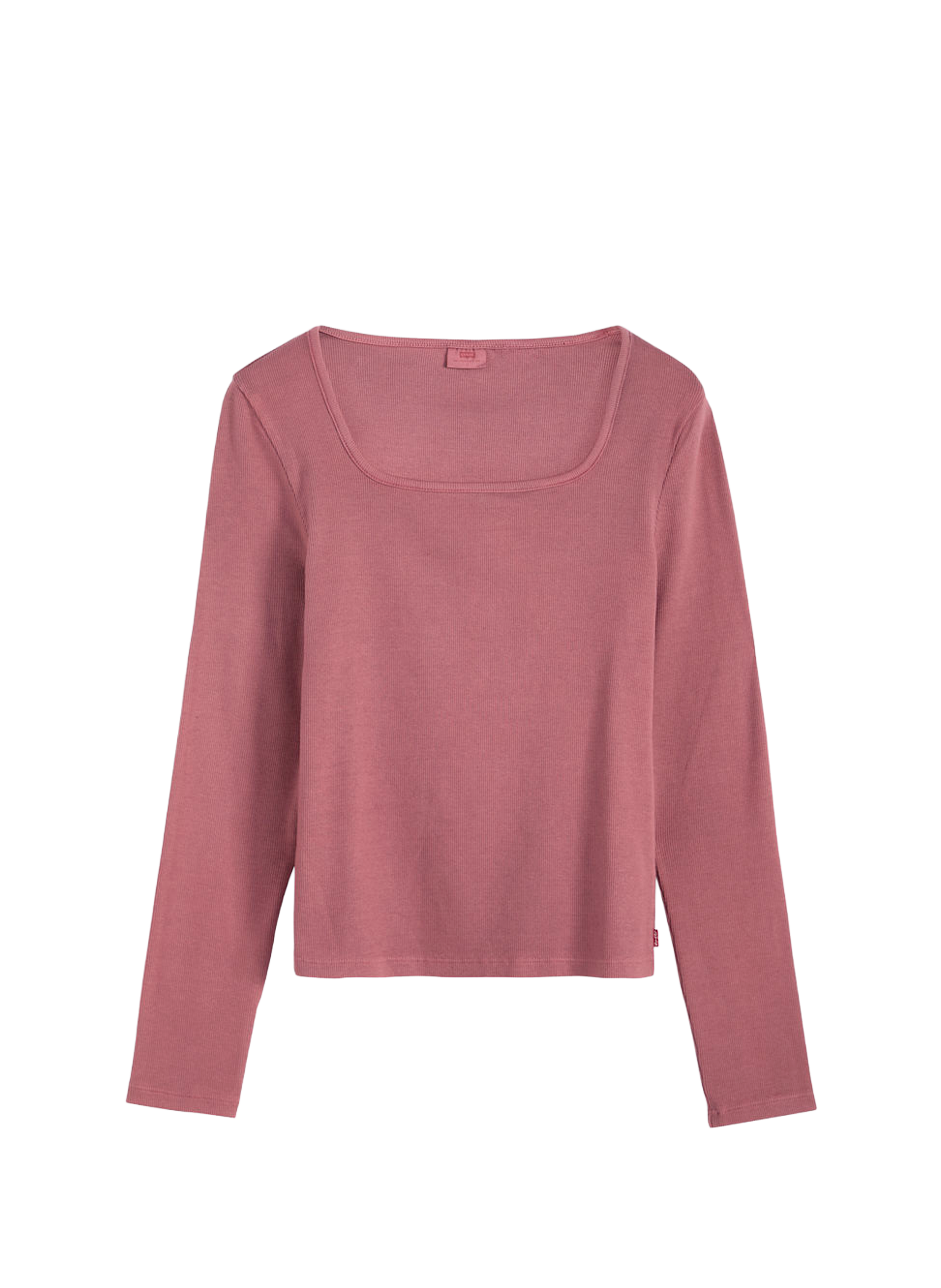 T-shirt droit manches longues en coton mélangé LEVI'S Rouge