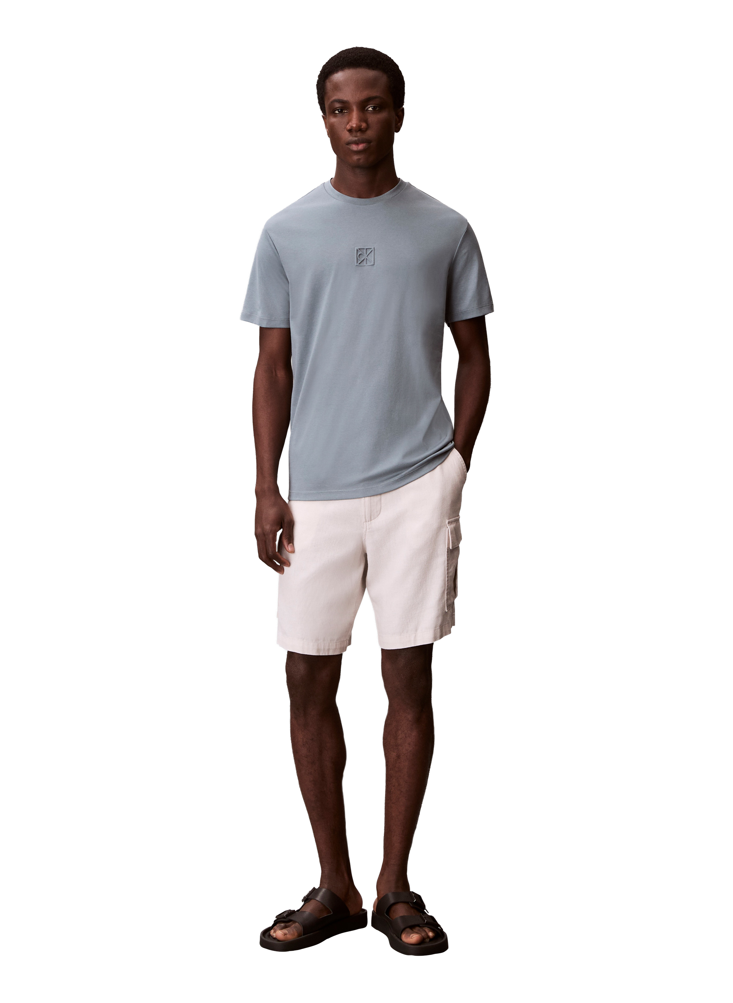 Cotton Logo T-shirt CALVIN KLEIN Blue