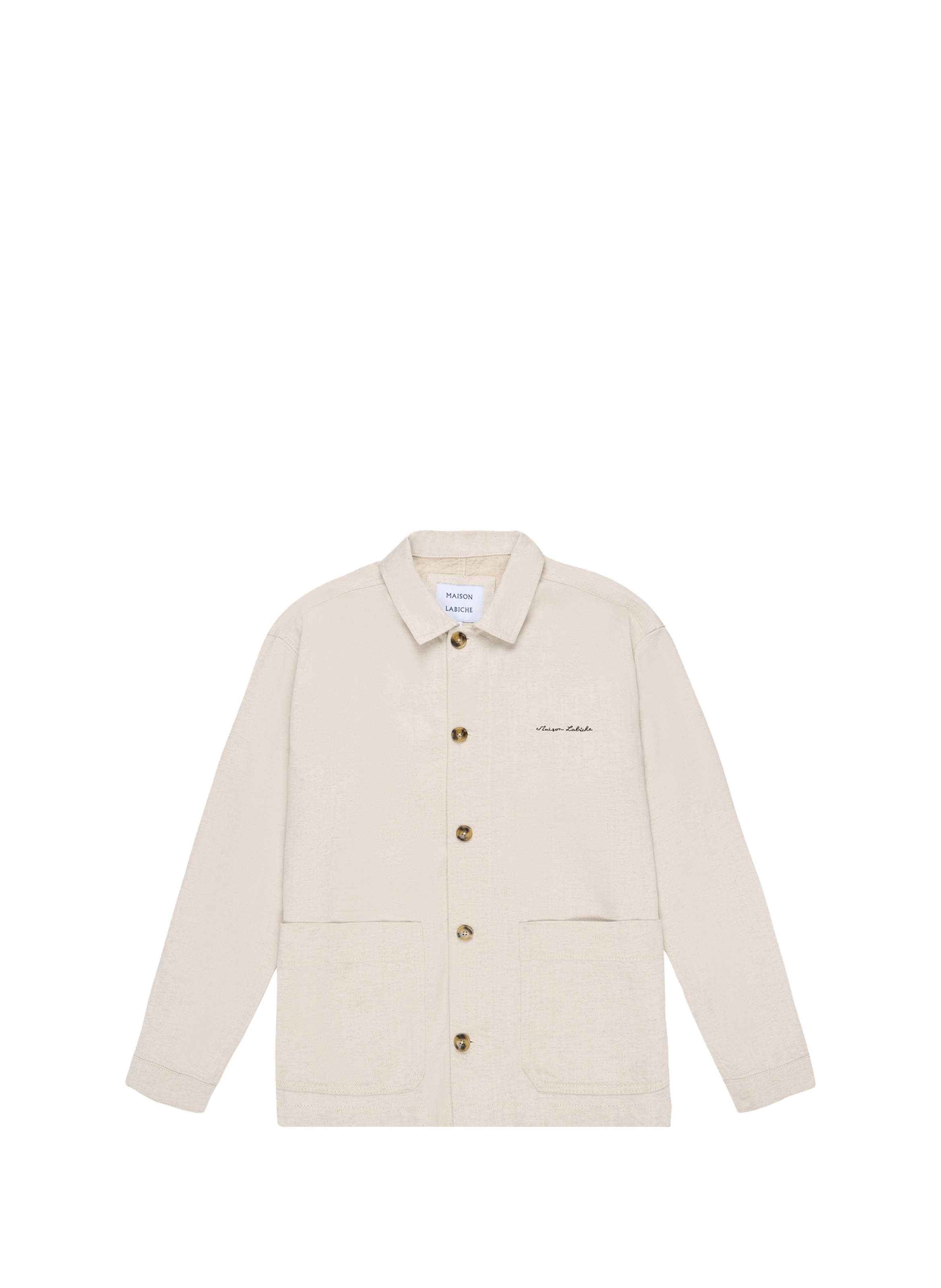 Straight linen and lyocell shirt MAISON LABICHE Beige