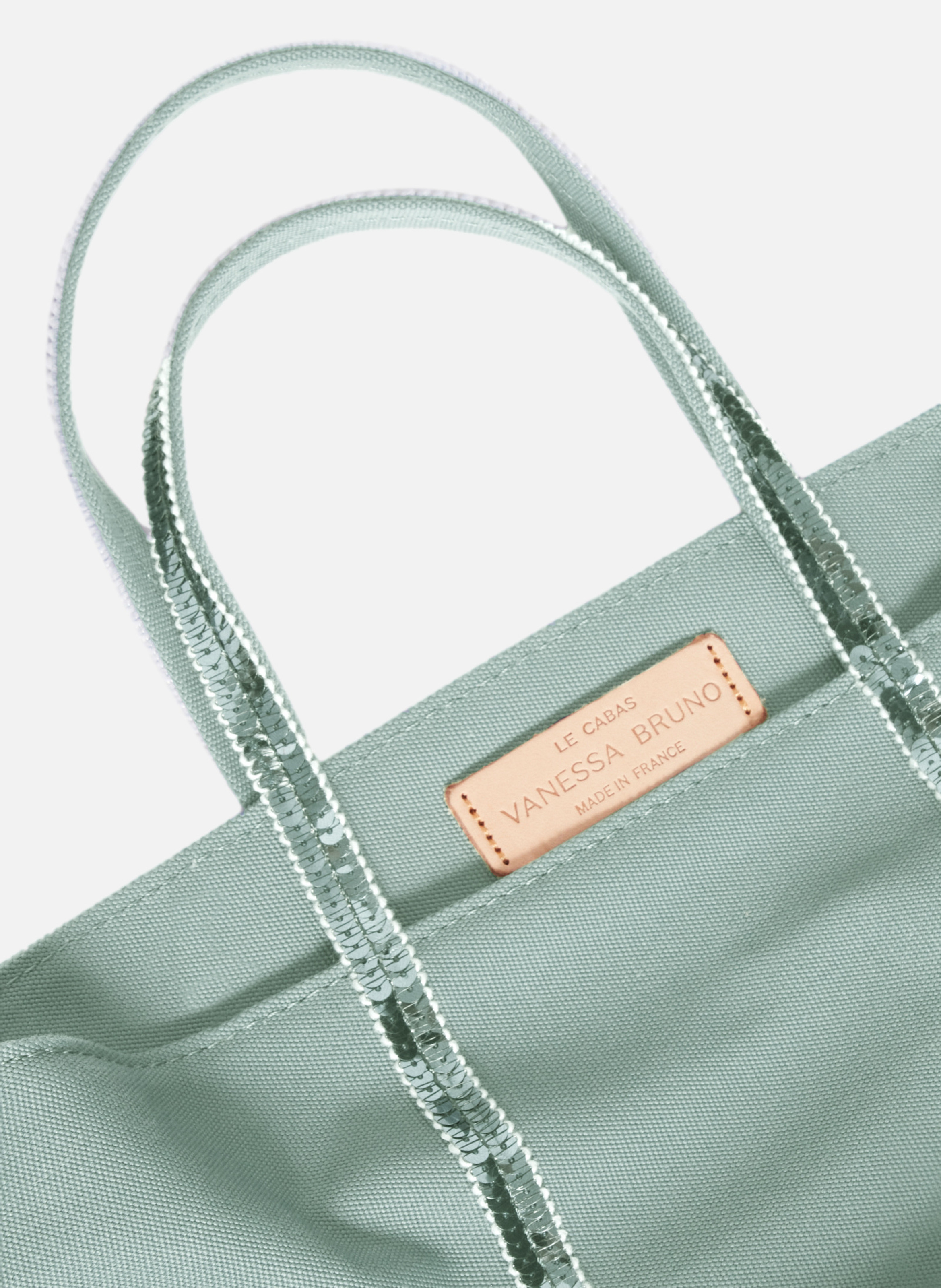 Cabas s zippé en toile VANESSA BRUNO Vert