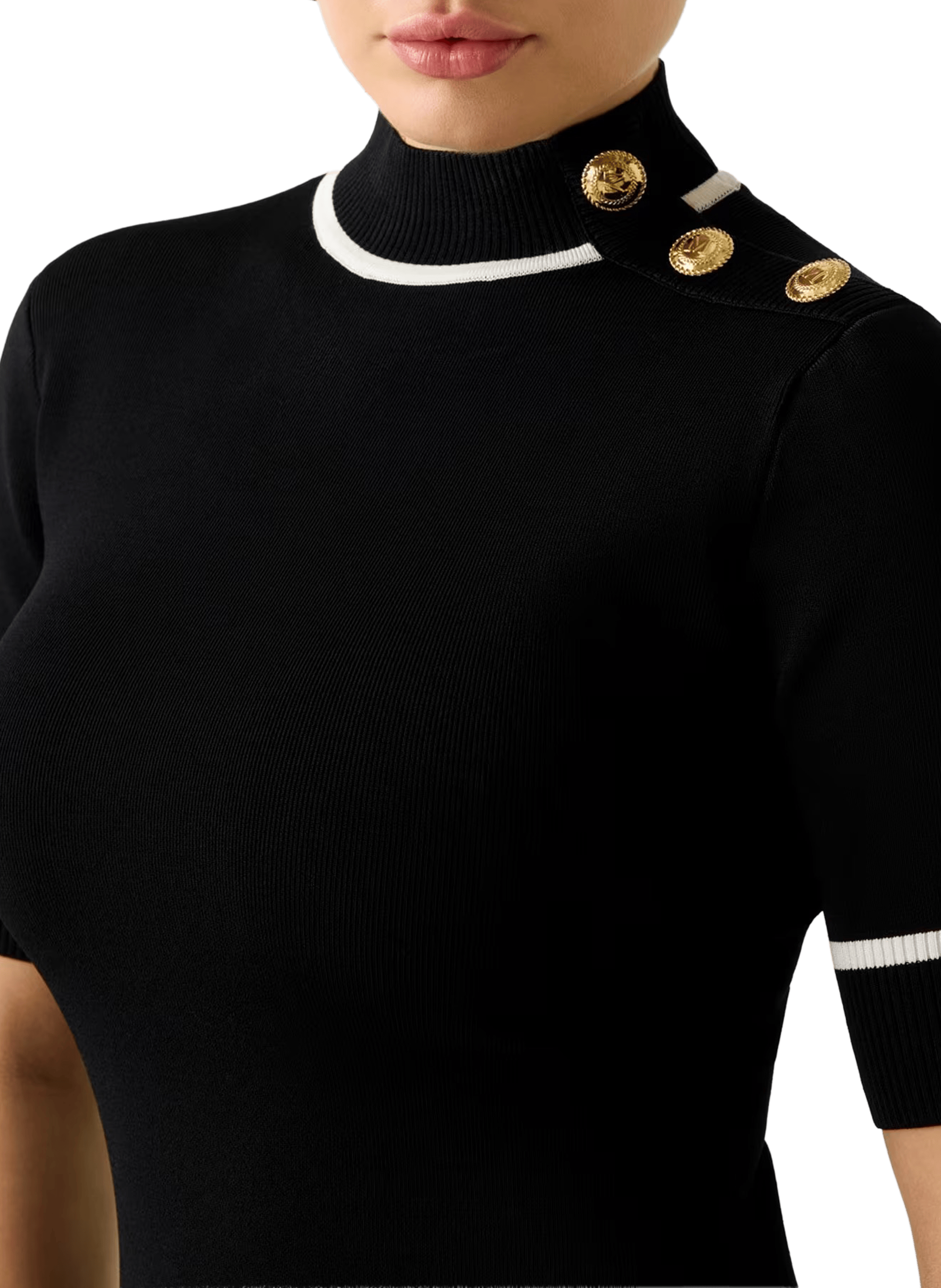 <p>Short dress with ribbed high neck</p> GUESS Multicolour