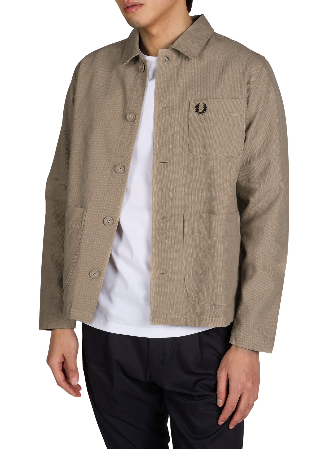 Jacket with classic cotton collar FRED PERRY Beige