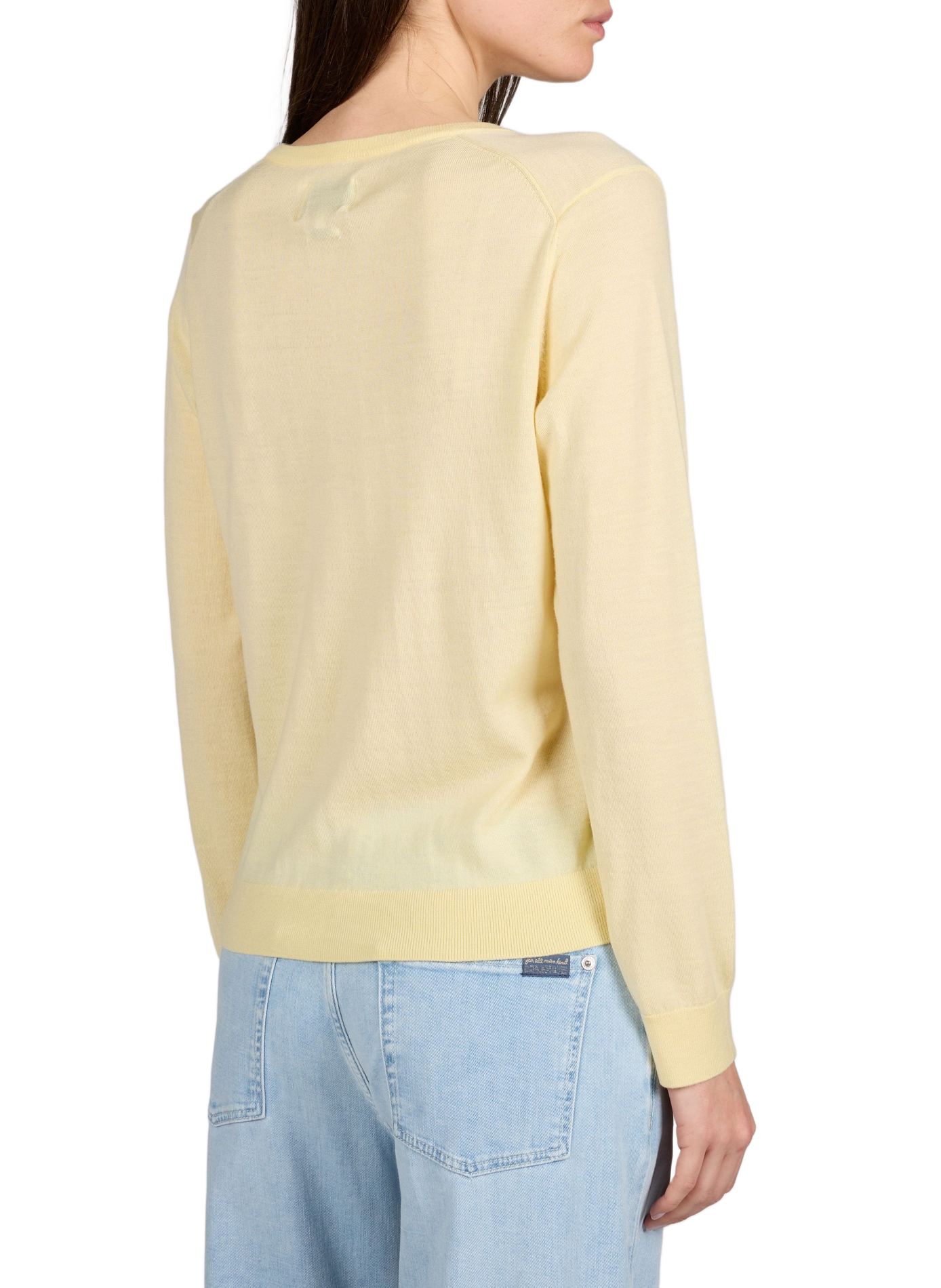 Pull droit Aria en laine mérinos AU PRINTEMPS PARIS Jaune