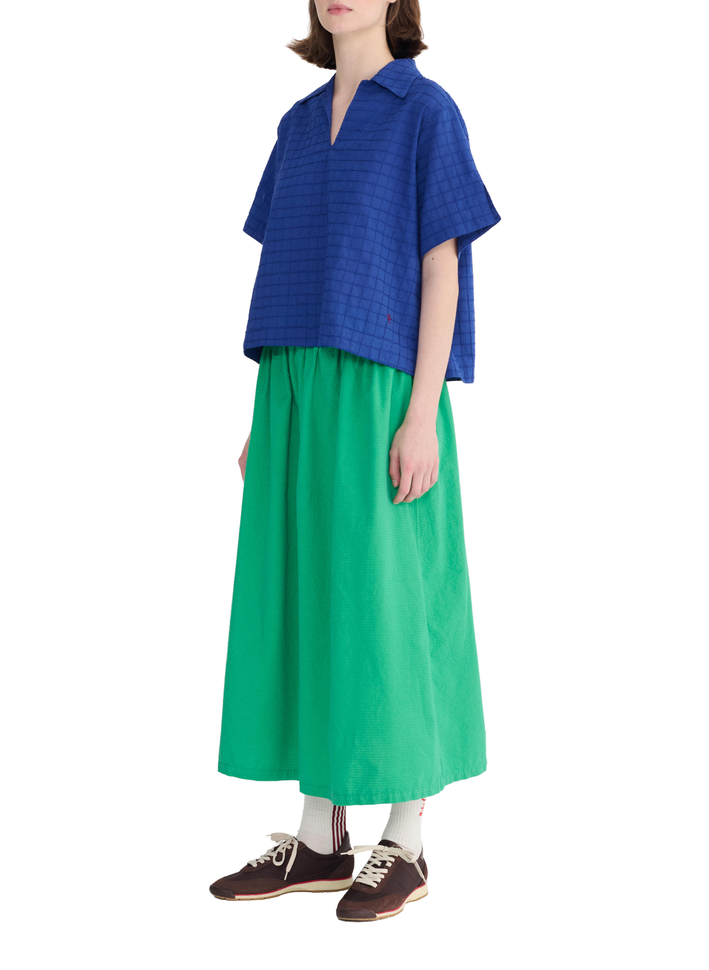 Jupe évasée en coton recyclé BOBO CHOSES Vert