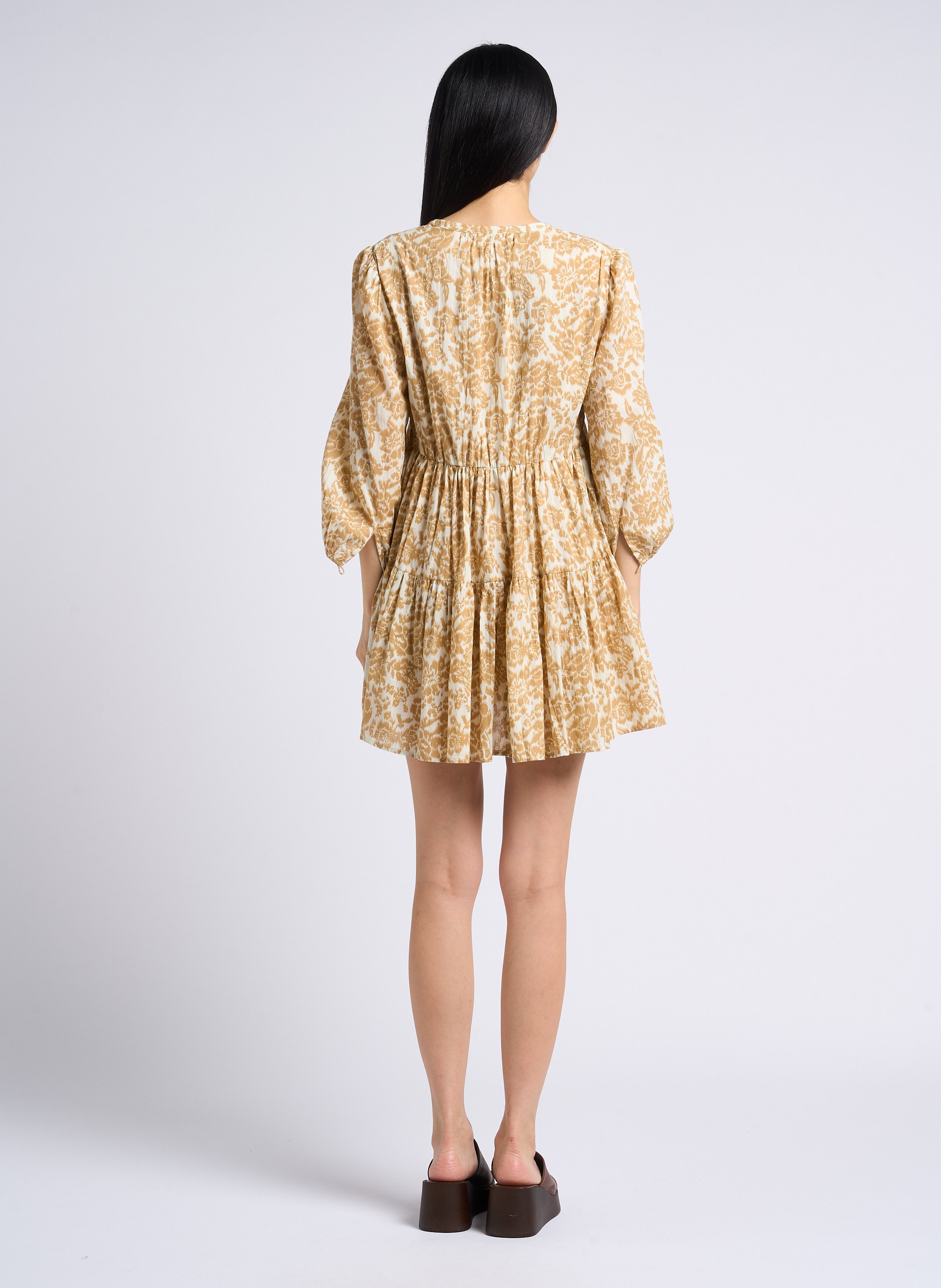 Mules compensées en cuir eugene JONAK Marron