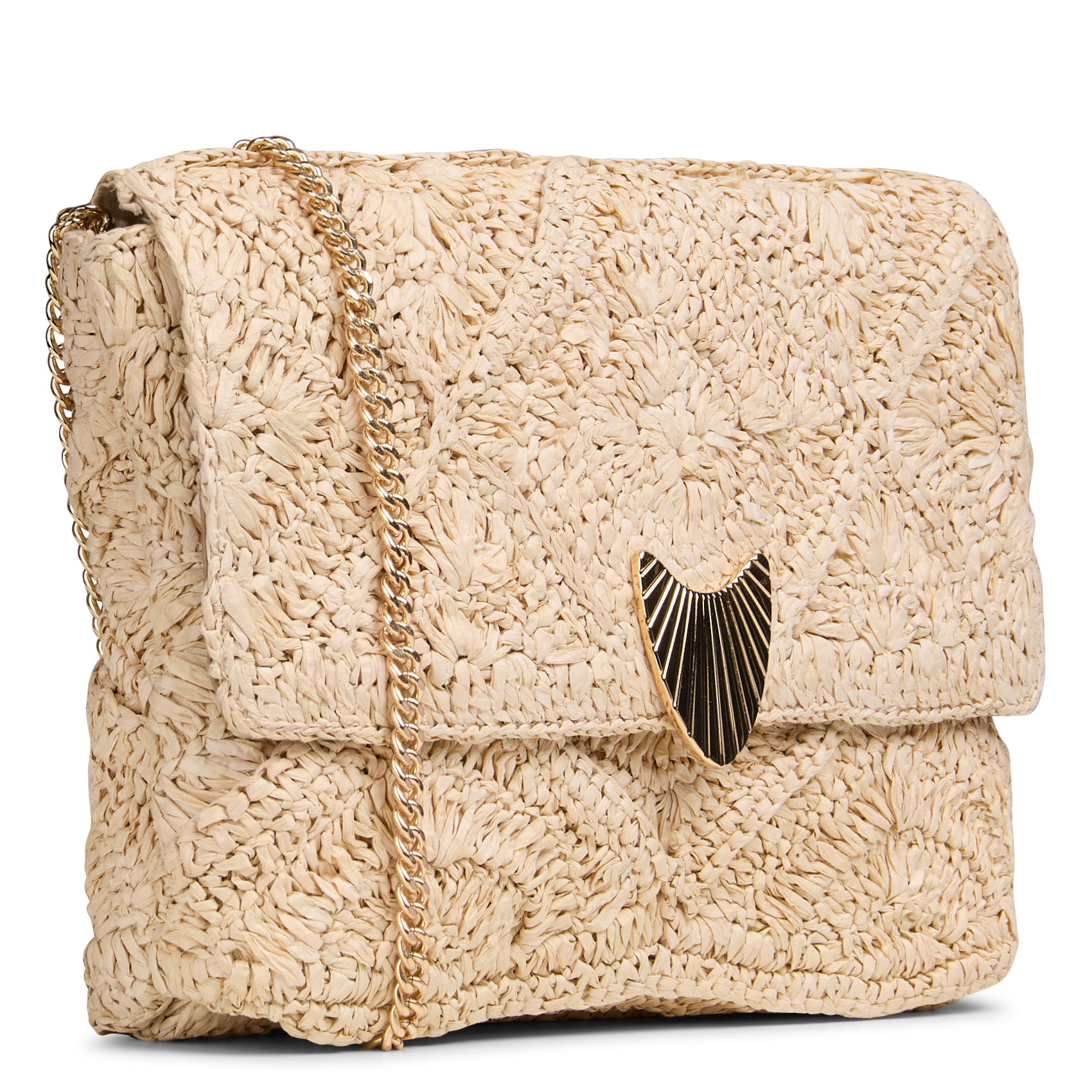 Pochette en paille marlon MAISON 123 Blanc