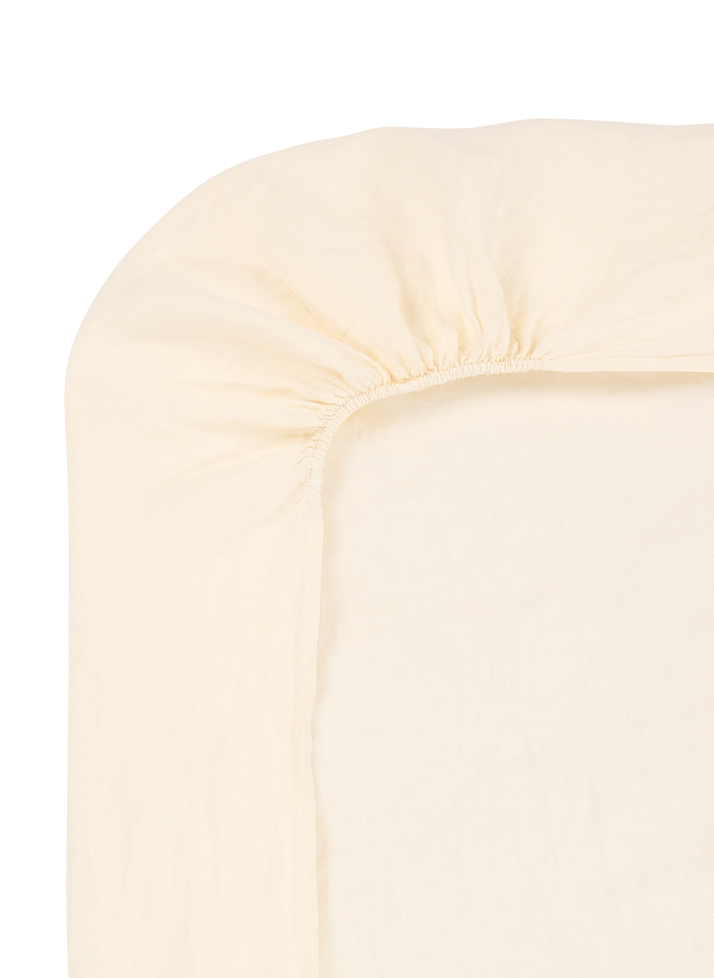 Linen fitted sheet AU PRINTEMPS PARIS Beige