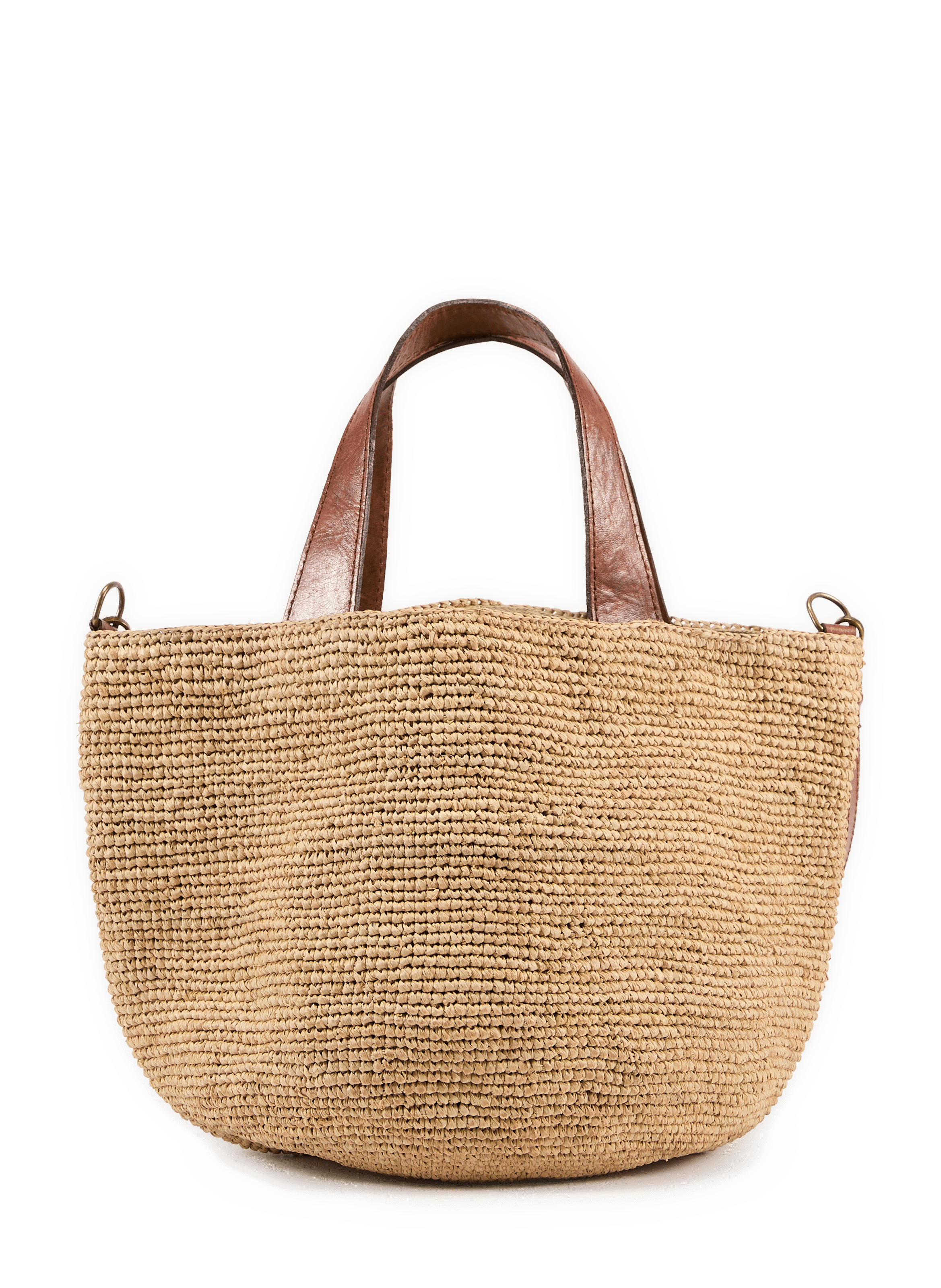 Mirozy raffia and cotton bag IBELIV Beige