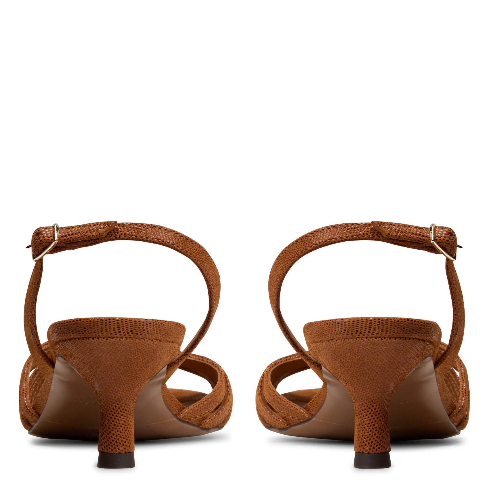 Sandales à talons en cuir n°460 RIVECOUR Marron