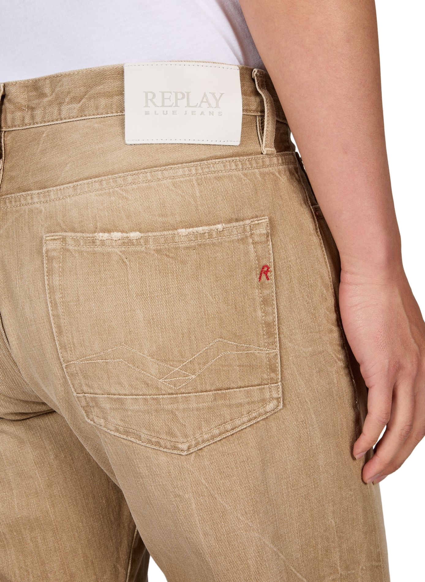 Jean droit Aideen en coton REPLAY Marron