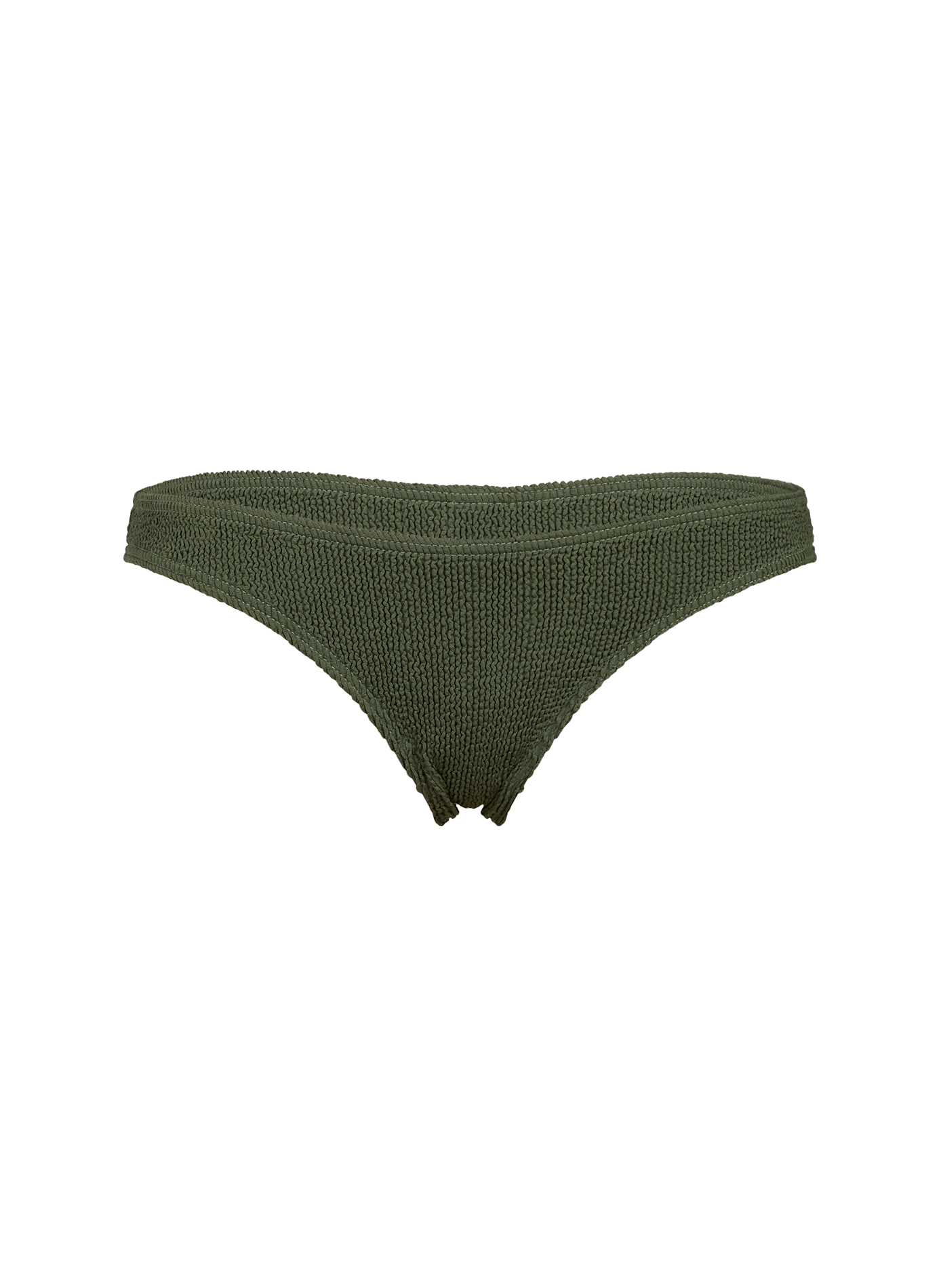 Bas de maillot de bain texturé à taille basse BOND EYE Kaki