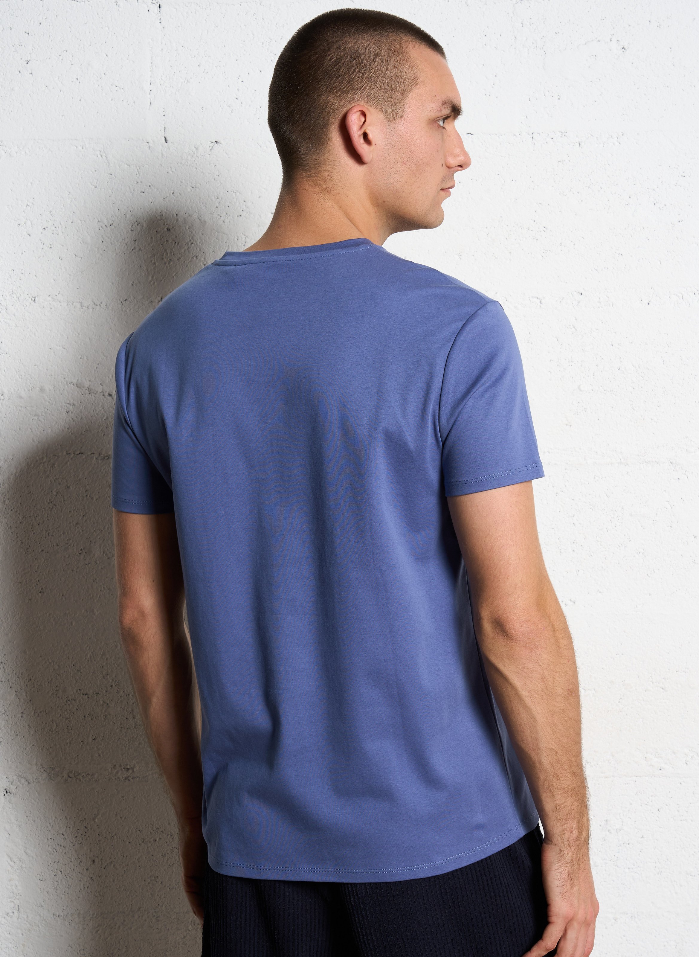 Tee-shirt col rond en coton IKKS Bleu