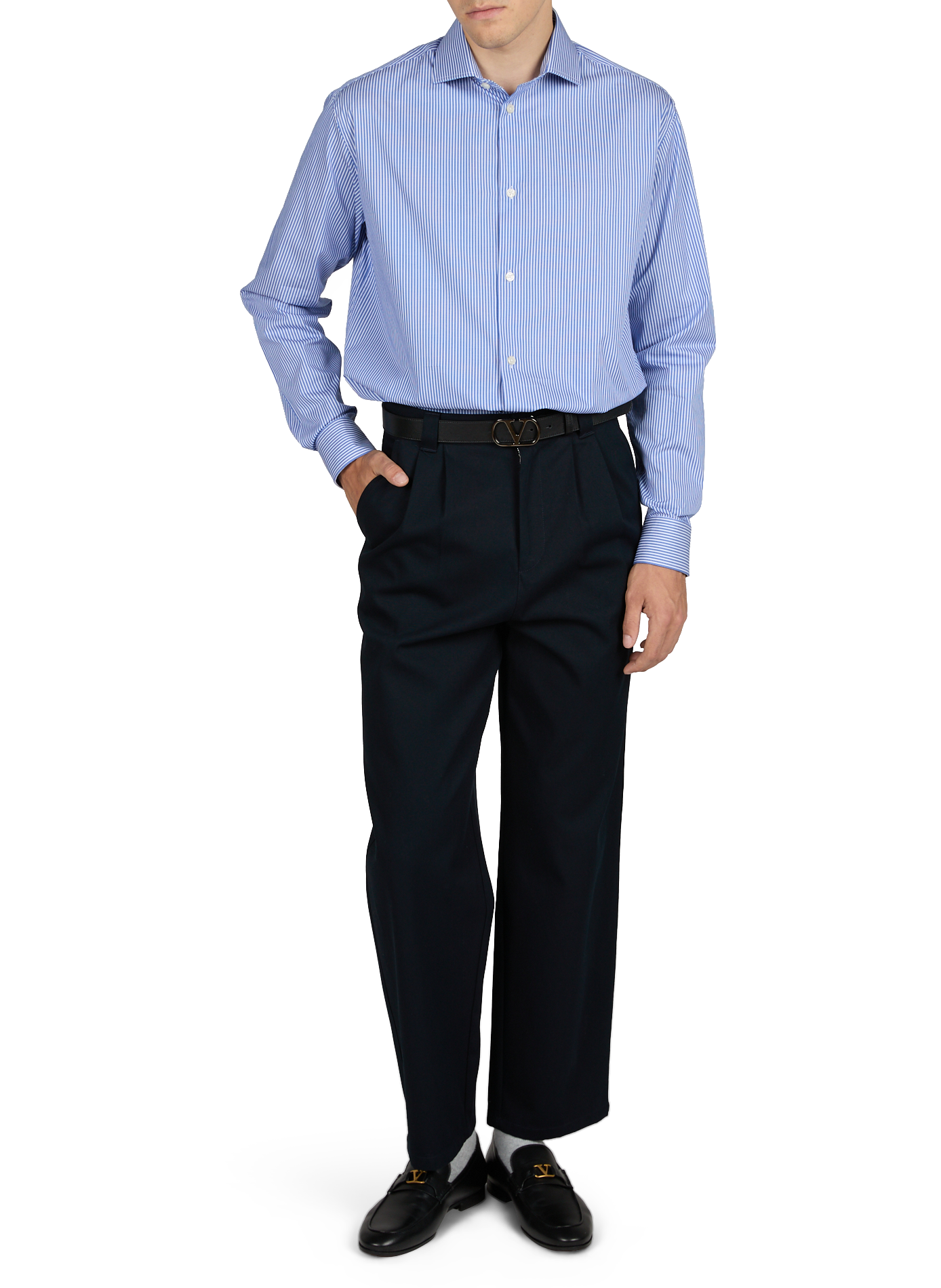 Straight shirt Iyu-D in cotton AU PRINTEMPS PARIS Blue
