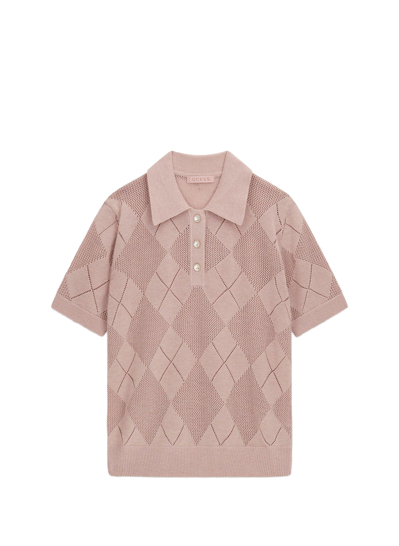 Pull en maille à manches courtes GUESS Rose