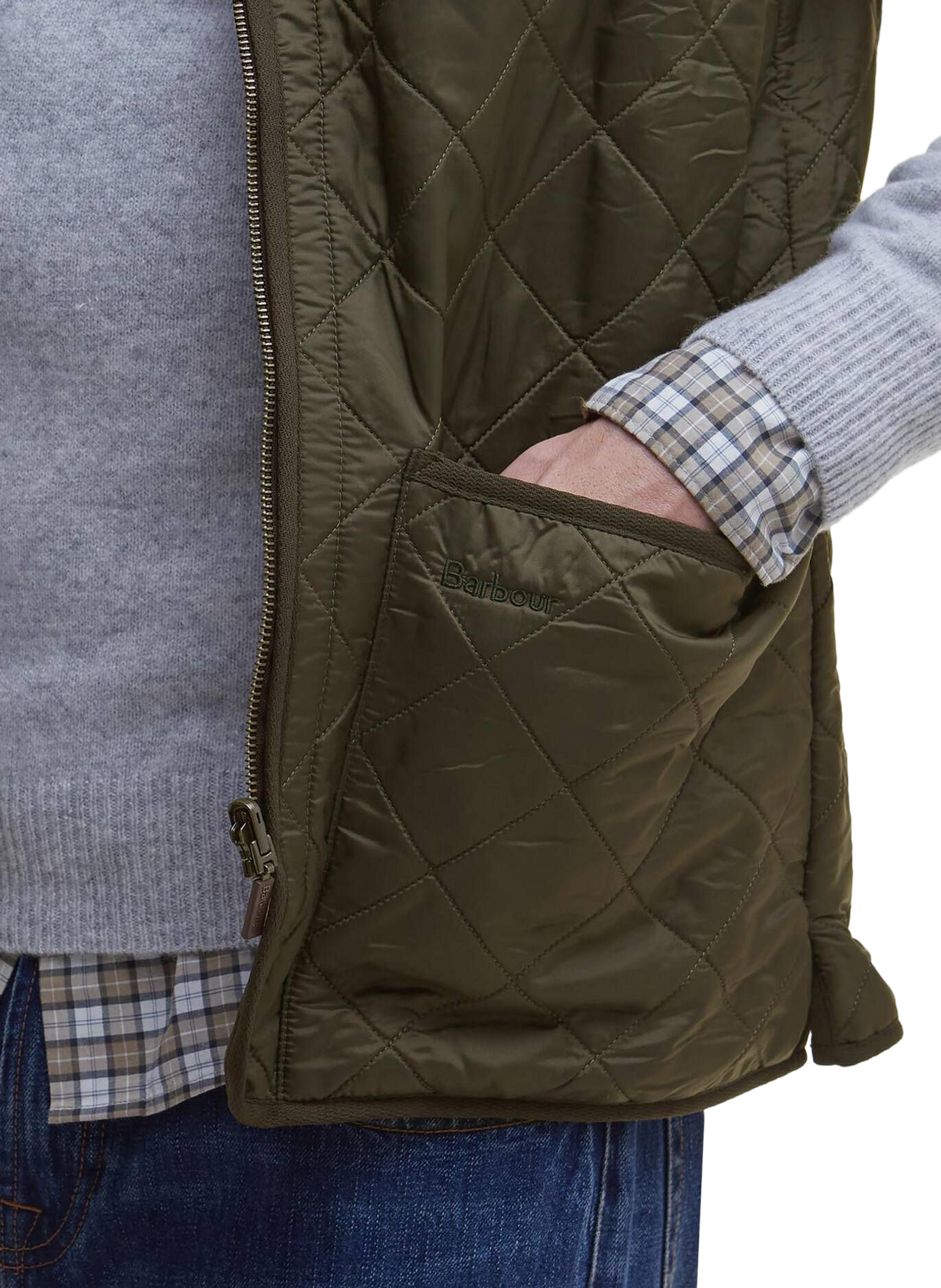 Quilted sleeveless jacket | Khaki BARBOUR Men