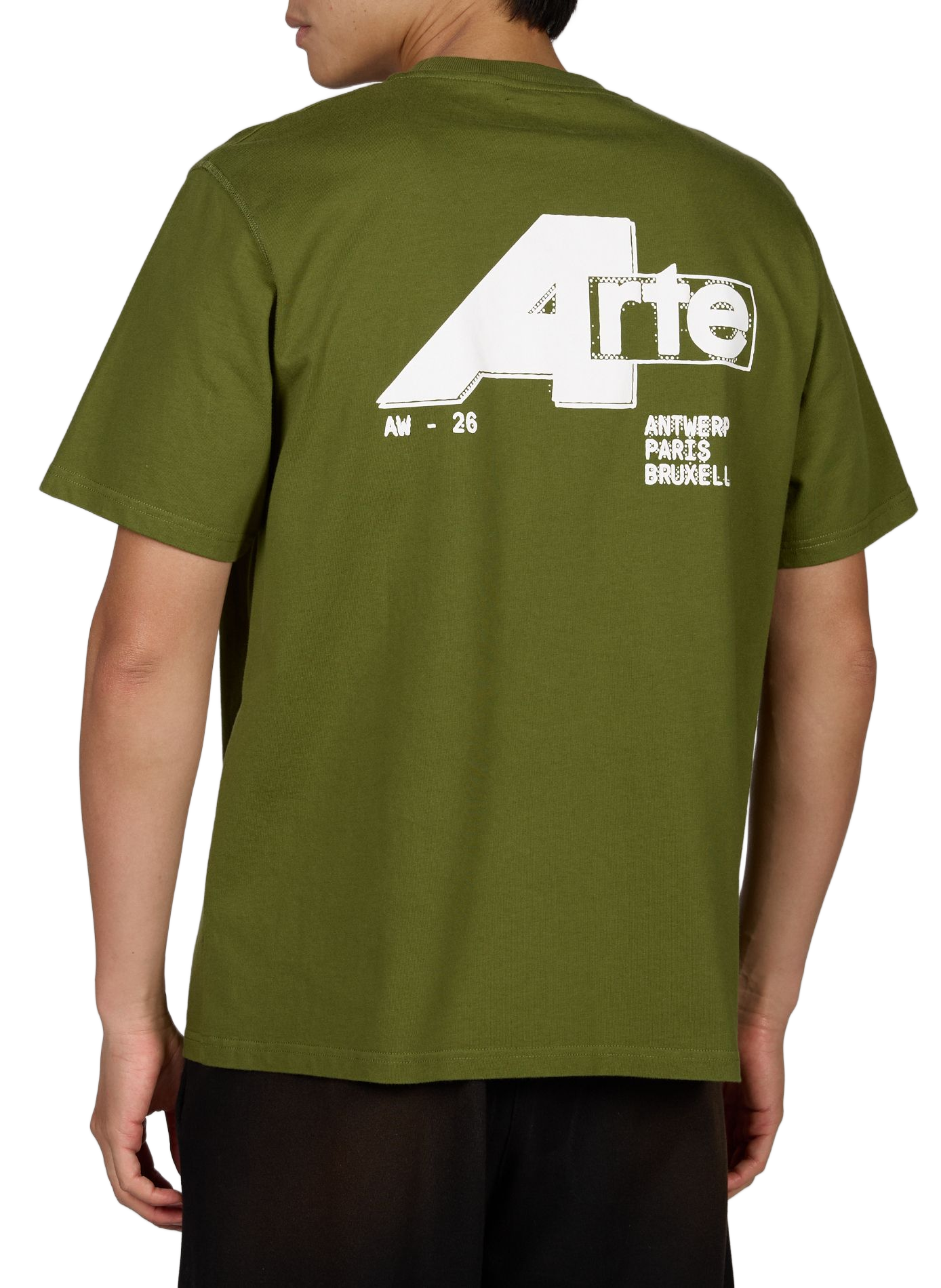 Tee-shirt oversized round neck in printed cotton ARTE ANTWERP Green