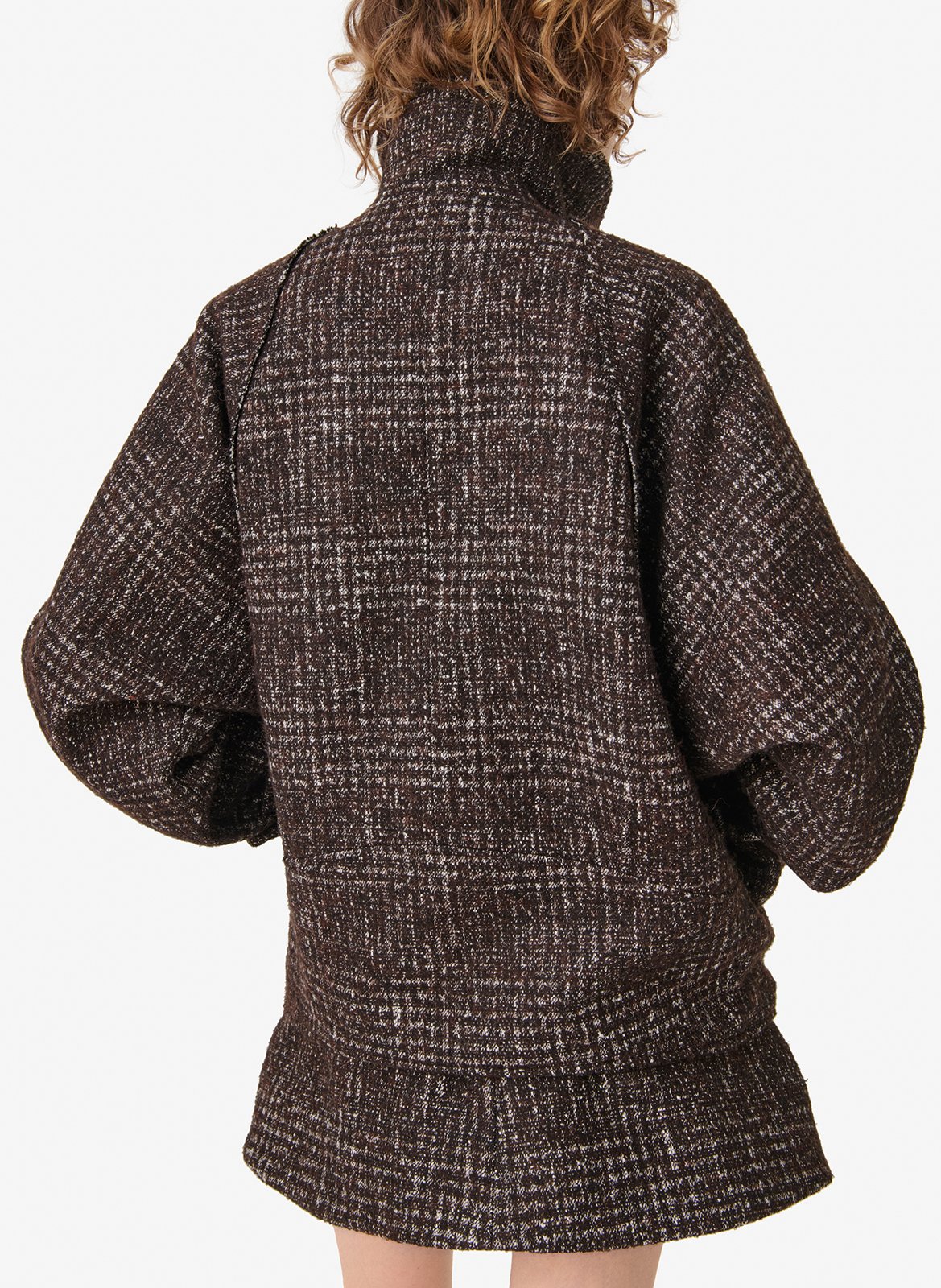 Oversized knoopjas met Inja-print IRO Bruin