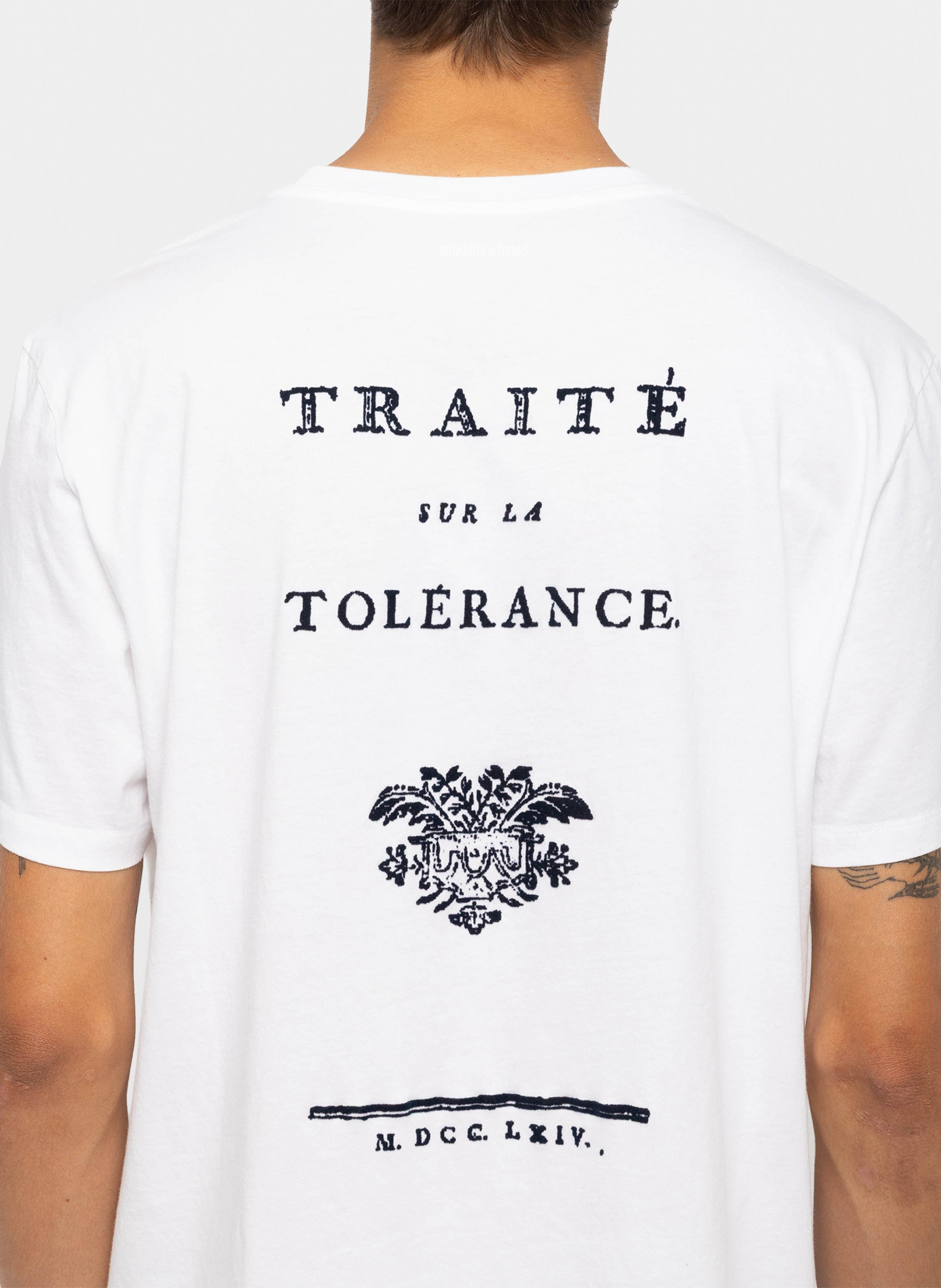 T-shirt droite en coton tommy ZADIG&VOLTAIRE Blanc