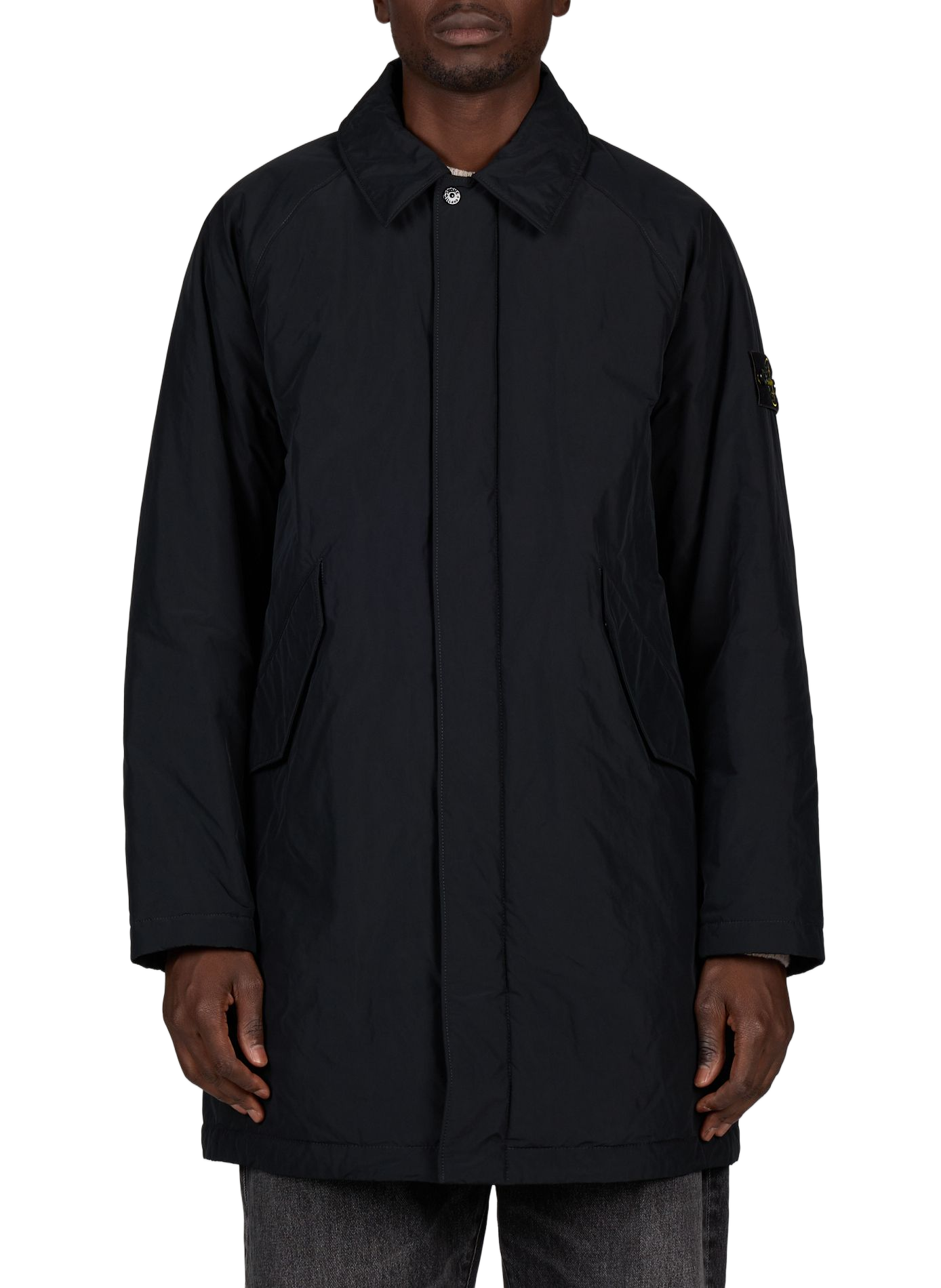 Mantel mit Reißverschluss-Kragen STONE ISLAND Schwarz