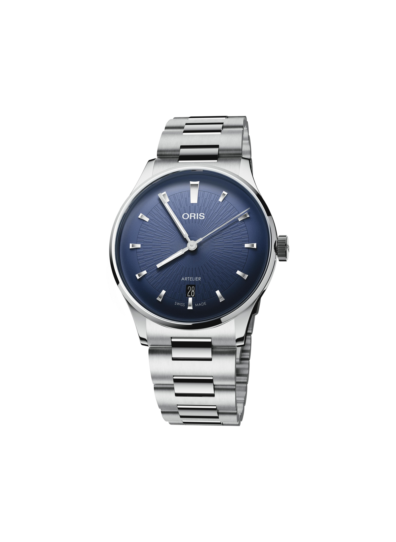 Montre automatique Oris Artelier Date en acier inoxydable ORIS Bleu