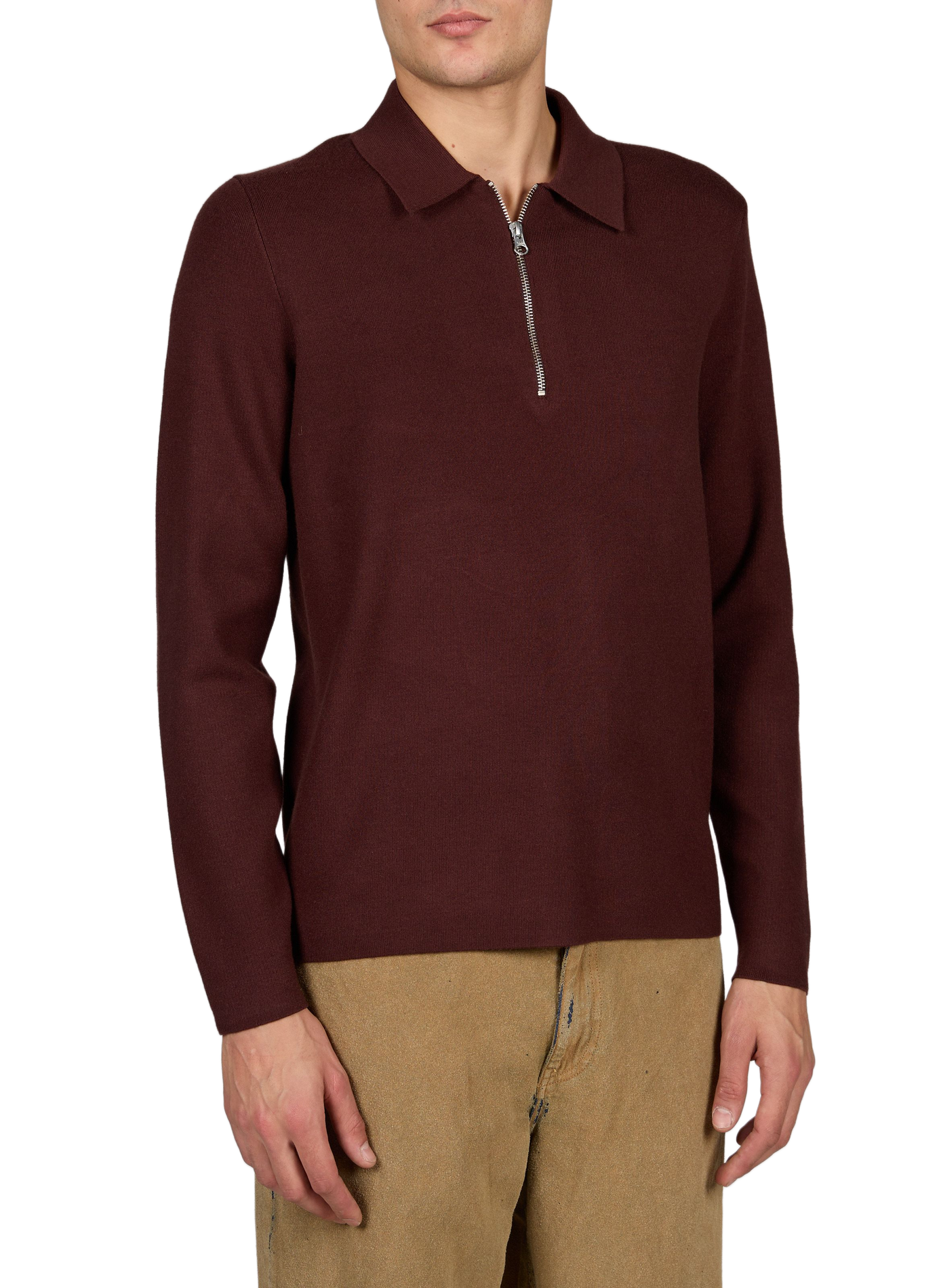 Leichter Pullover mit klassischem Kragen SAMSOE SAMSOE Braun
