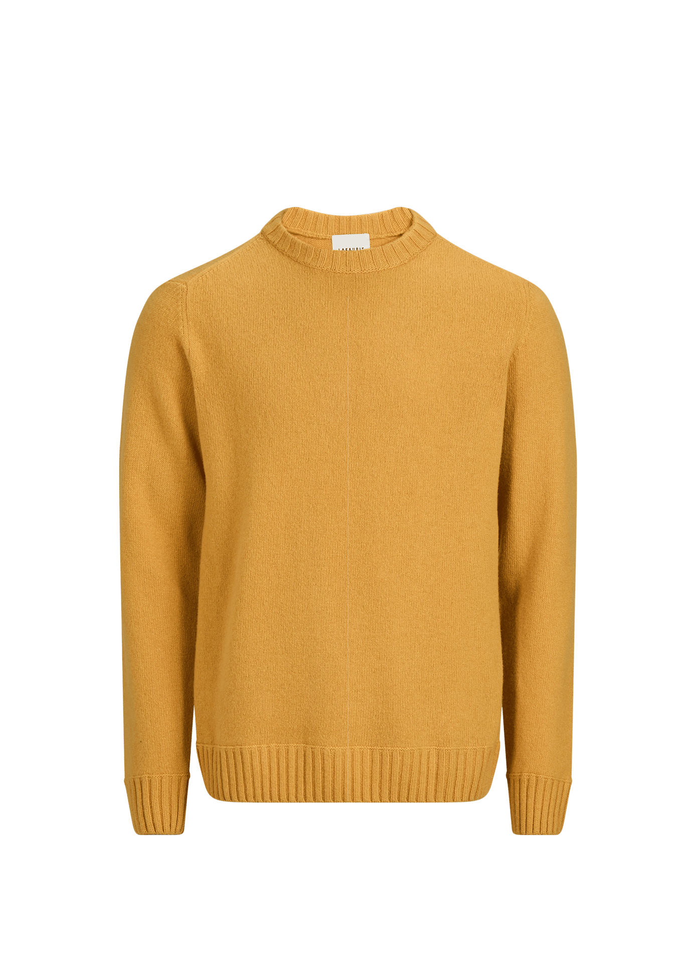 Pull droit col rond en laine mélangée LAFAURIE Jaune