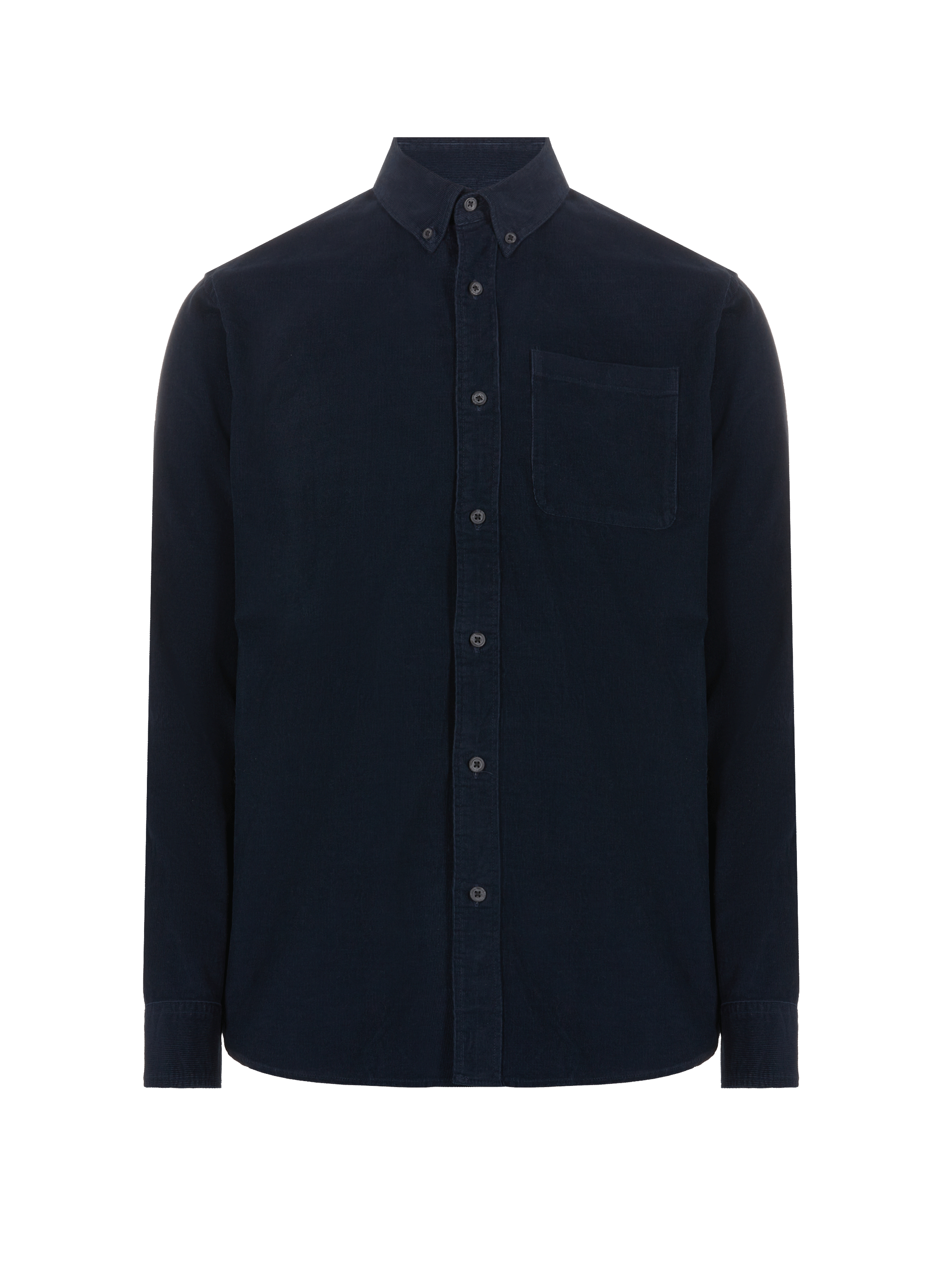 Chemise droite en velours côtelé