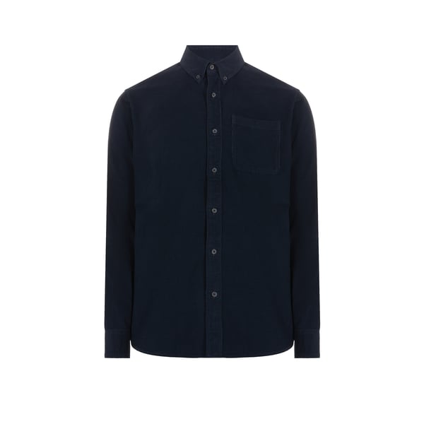 Chemise droite en velours côtelé