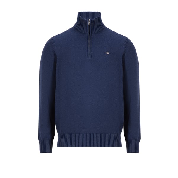 Pull col zippé en coton