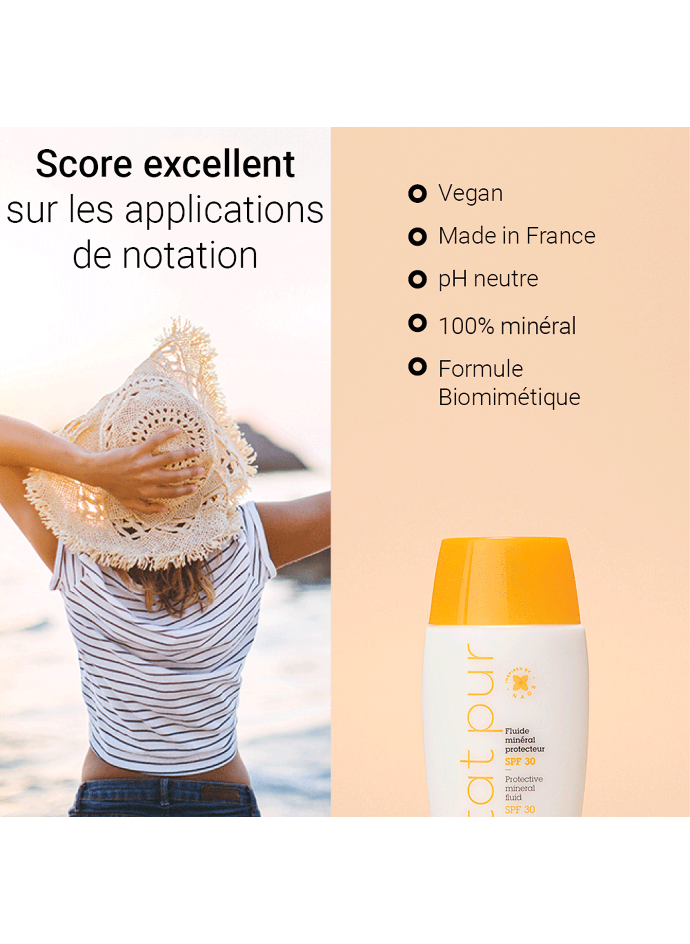 Le fluide minéral solaire SPF30 ETAT PUR No color
