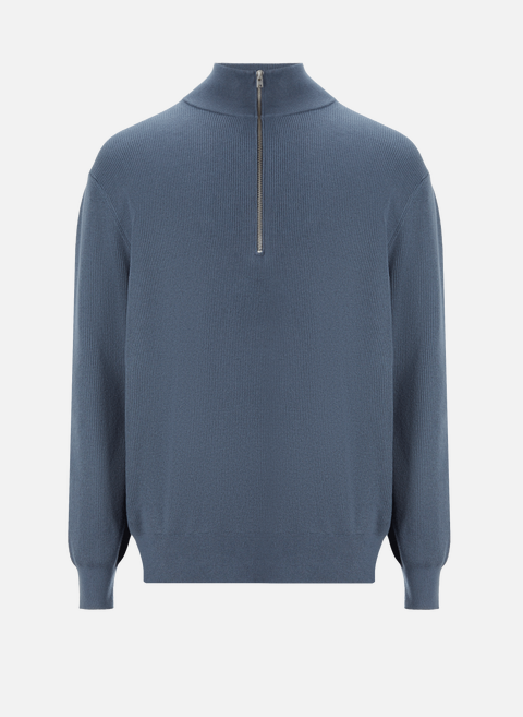 Zip-neck sweater BlueCLOSED 