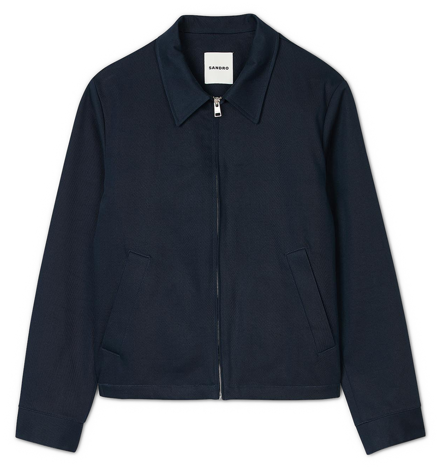 Blouson près du corps en coton SANDRO Bleu
