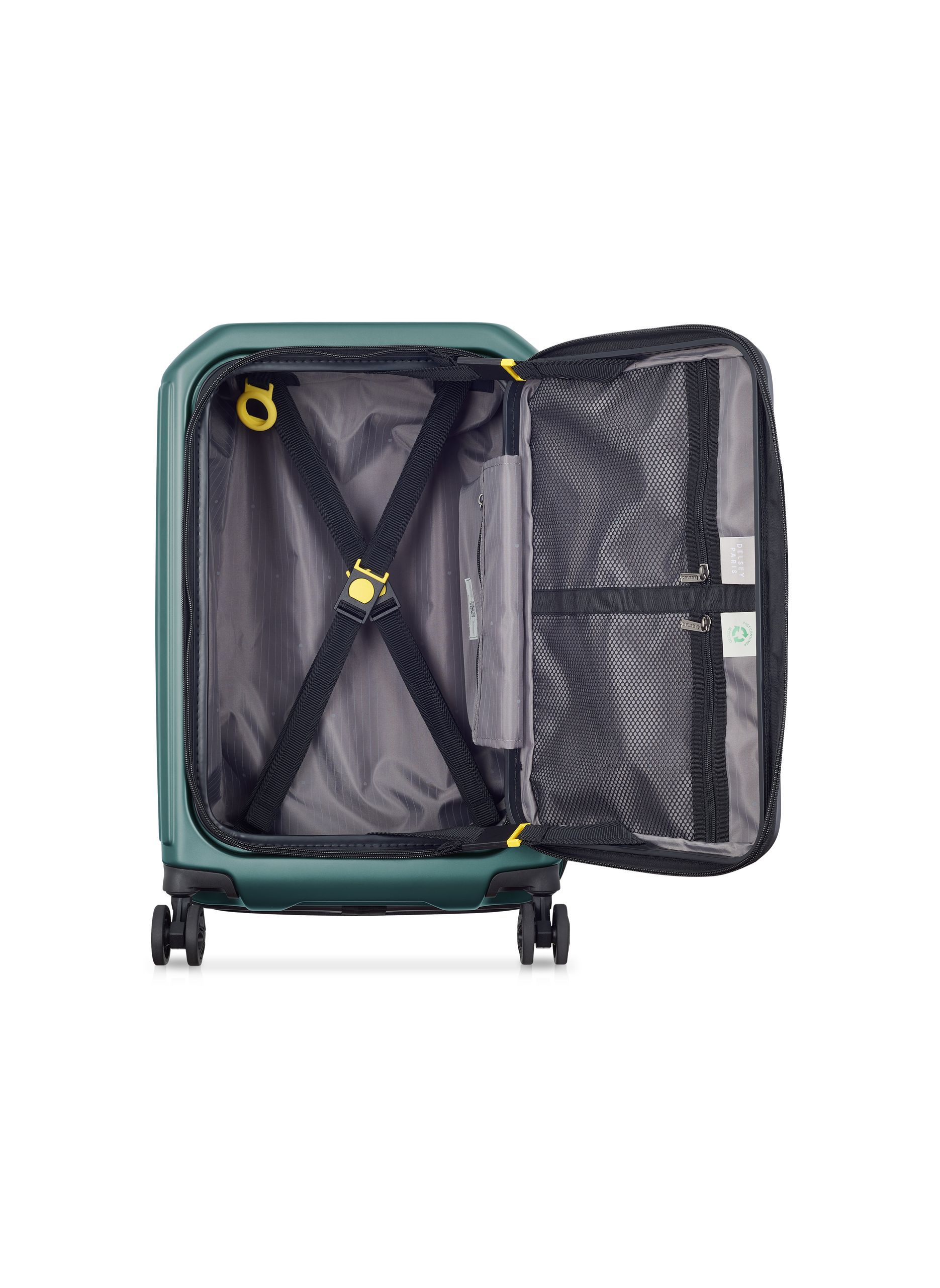 Valise cabine rigide taille s - securitime zip DELSEY PARIS Vert