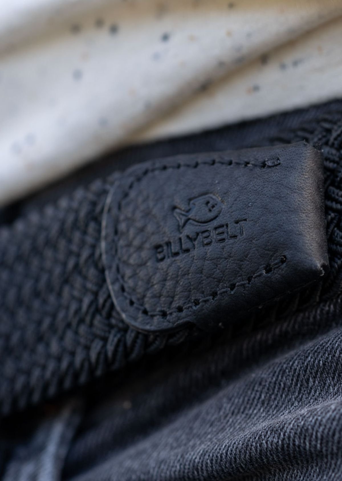 Ceinture tressée élastique unie BILLYBELT Noir