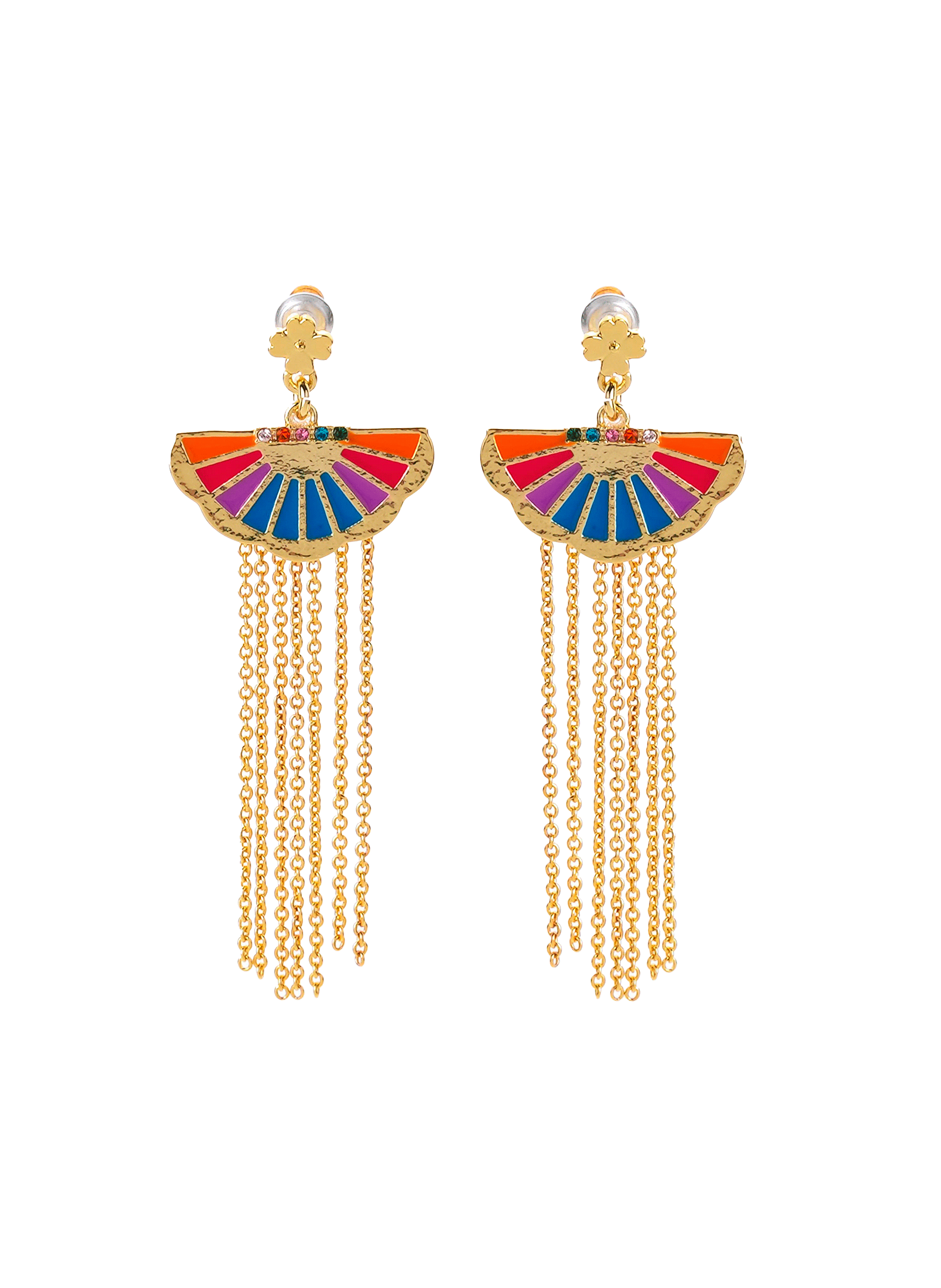 Boucles d'oreilles avec cabochon et chaînes pour oreilles percées sancho HIPANEMA Multicolore