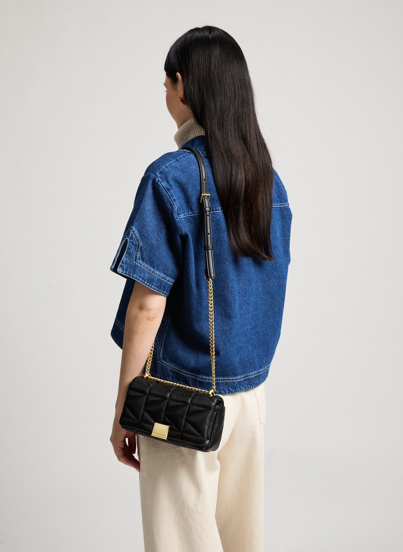 Sac à bandoulière matelassé  Noir