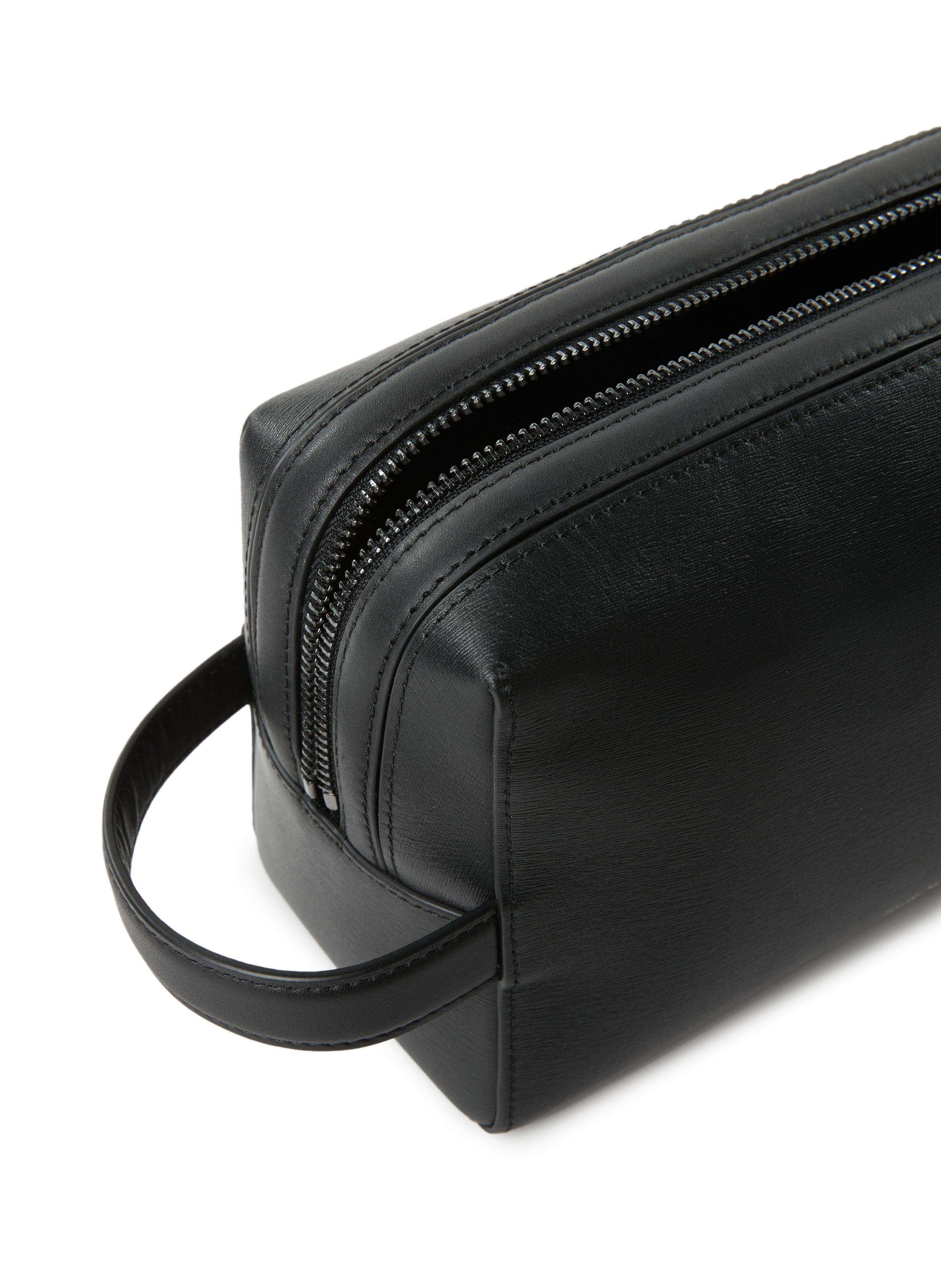 Embossed leather toiletry bag PAUL SMITH Black